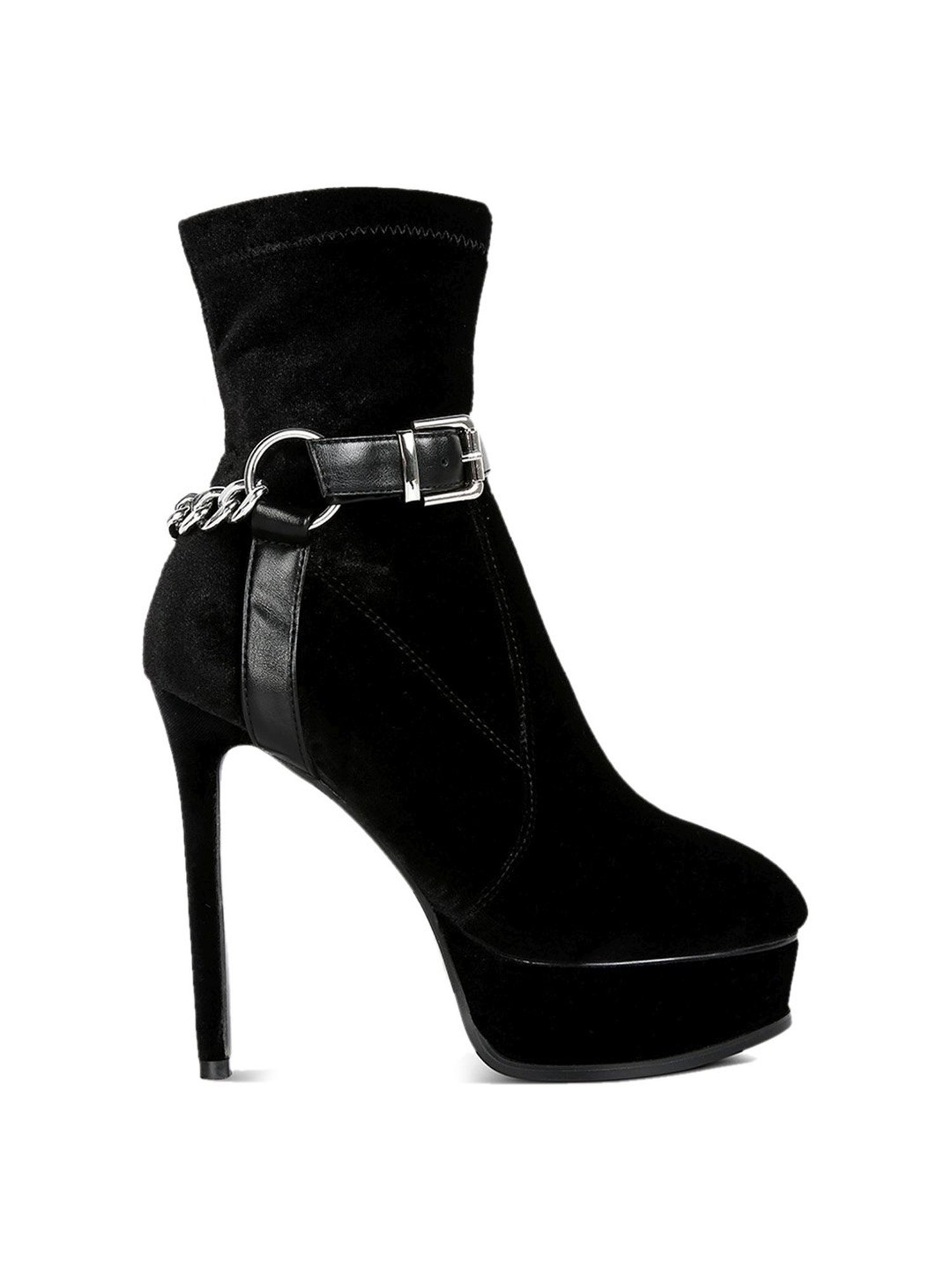 Tall black cheap stiletto boots