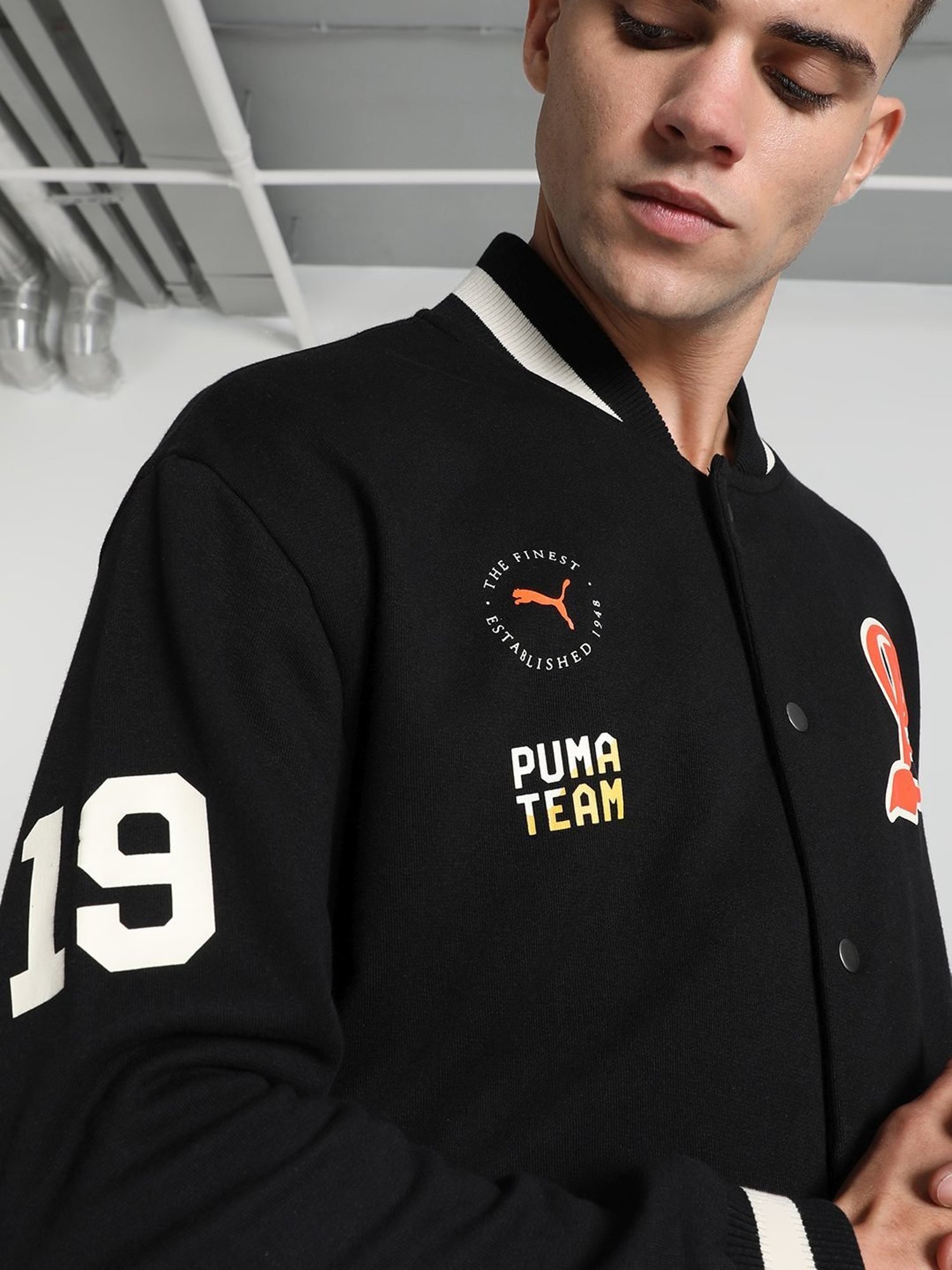 Bomber jacket Puma TEAM Varsity Jacket 621788_01 | FLEXDOG
