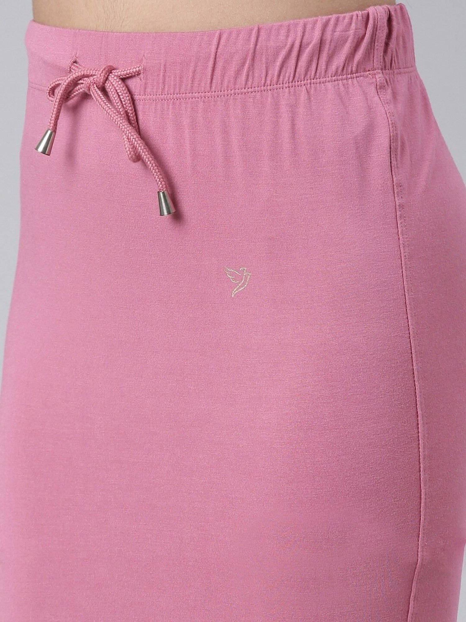 TWIN BIRDS Pink & Copper Plain Saree Shapewear - Pack Of 2