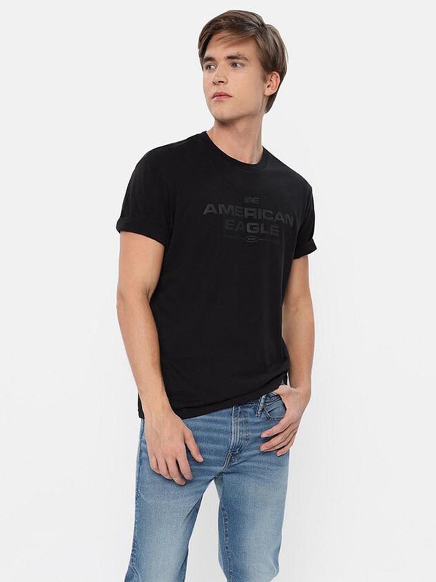 American eagle black t cheap shirt