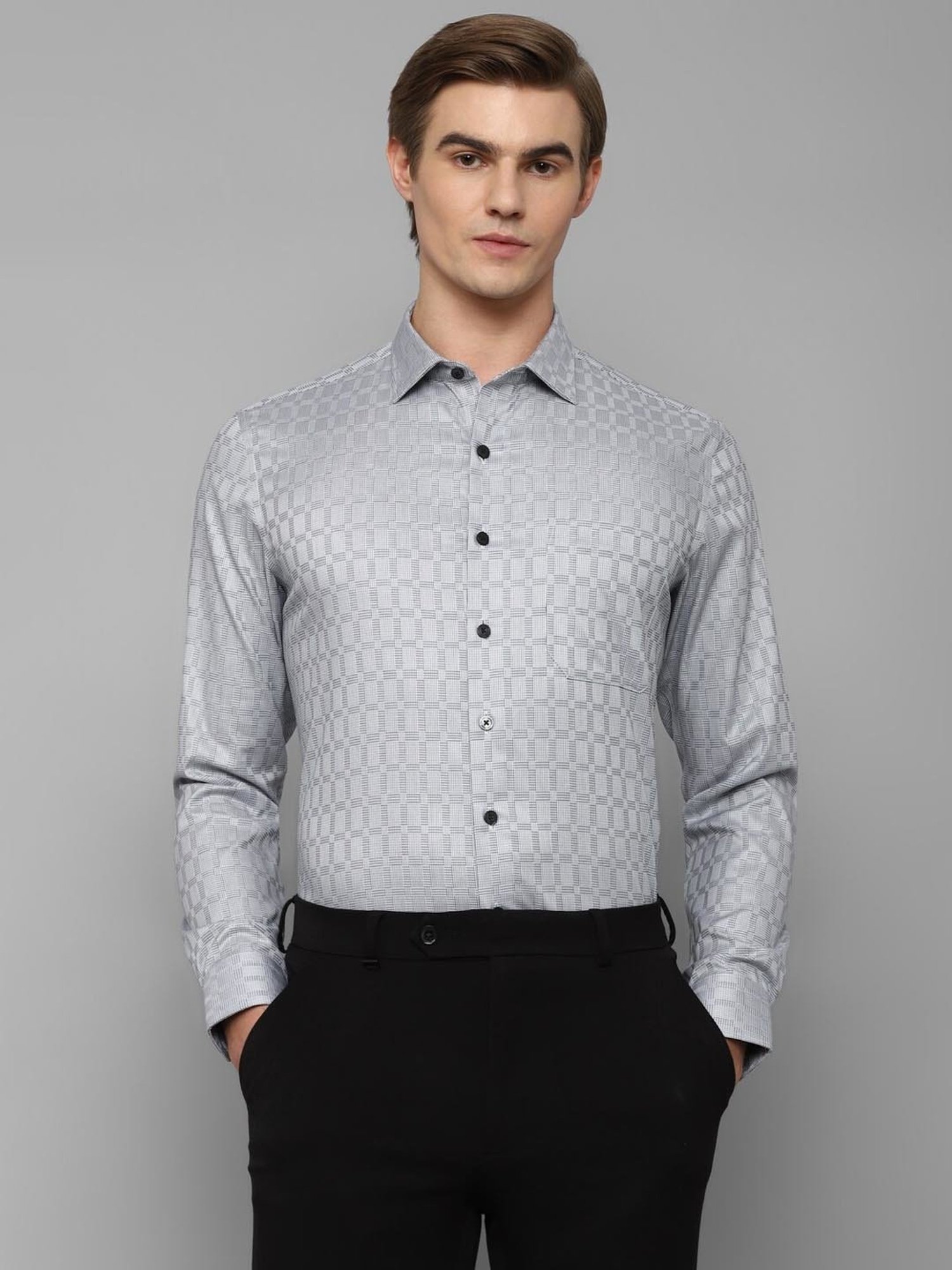 Louis Philippe Formal Shirts : Buy Louis Philippe Grey Formal