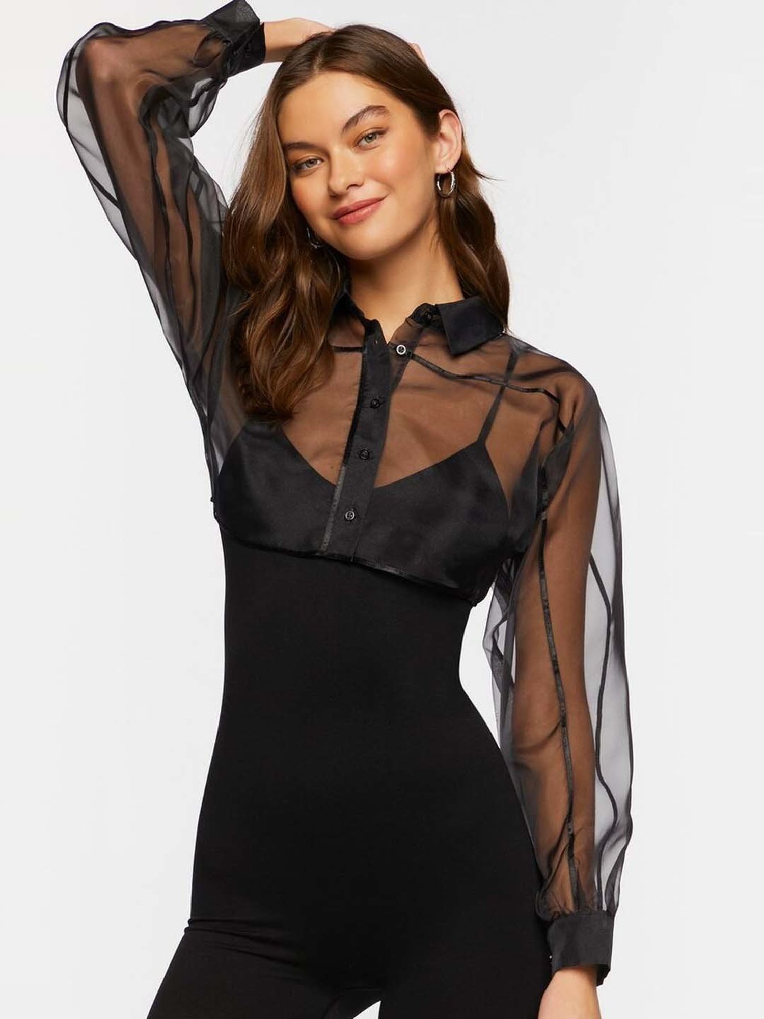 Buy Forever 21 Black Full Sleeves Bodysuit for Women Online @ Tata CLiQ