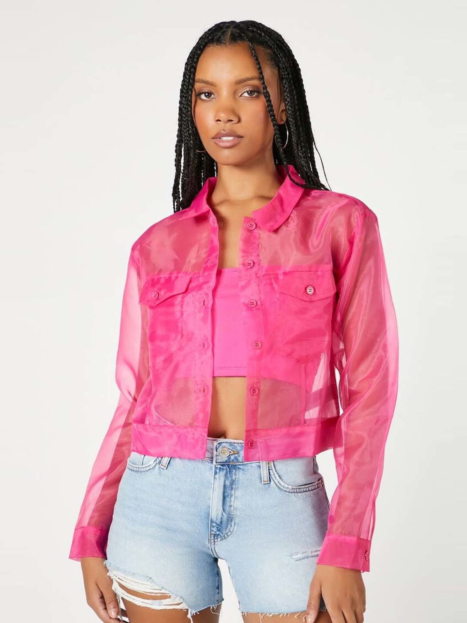 Buy Forever 21 Pink Regular Fit Jacket for Women Online @ Tata CLiQ