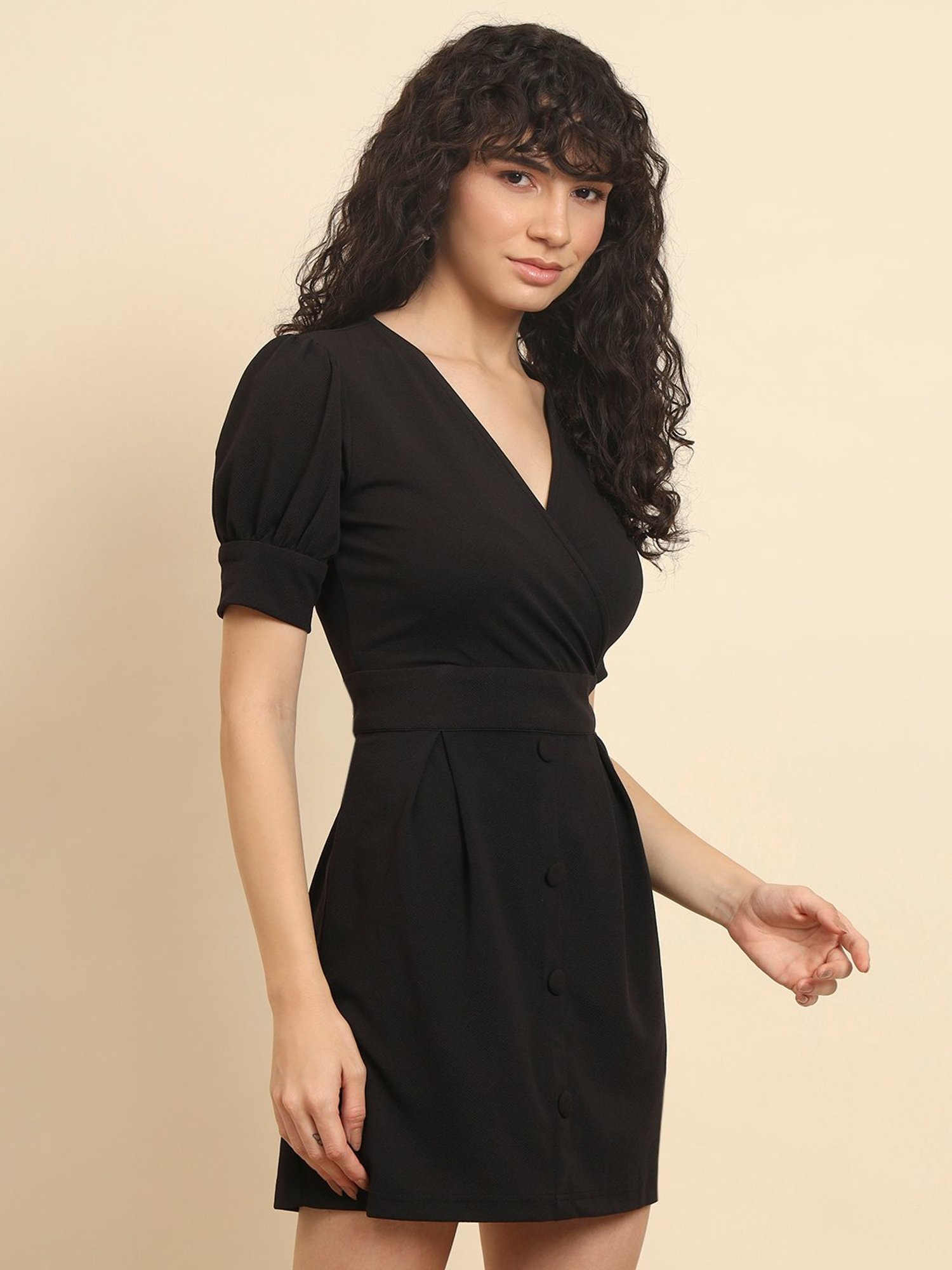 Simkhai Livia Wrap Dress in Black – CoatTails