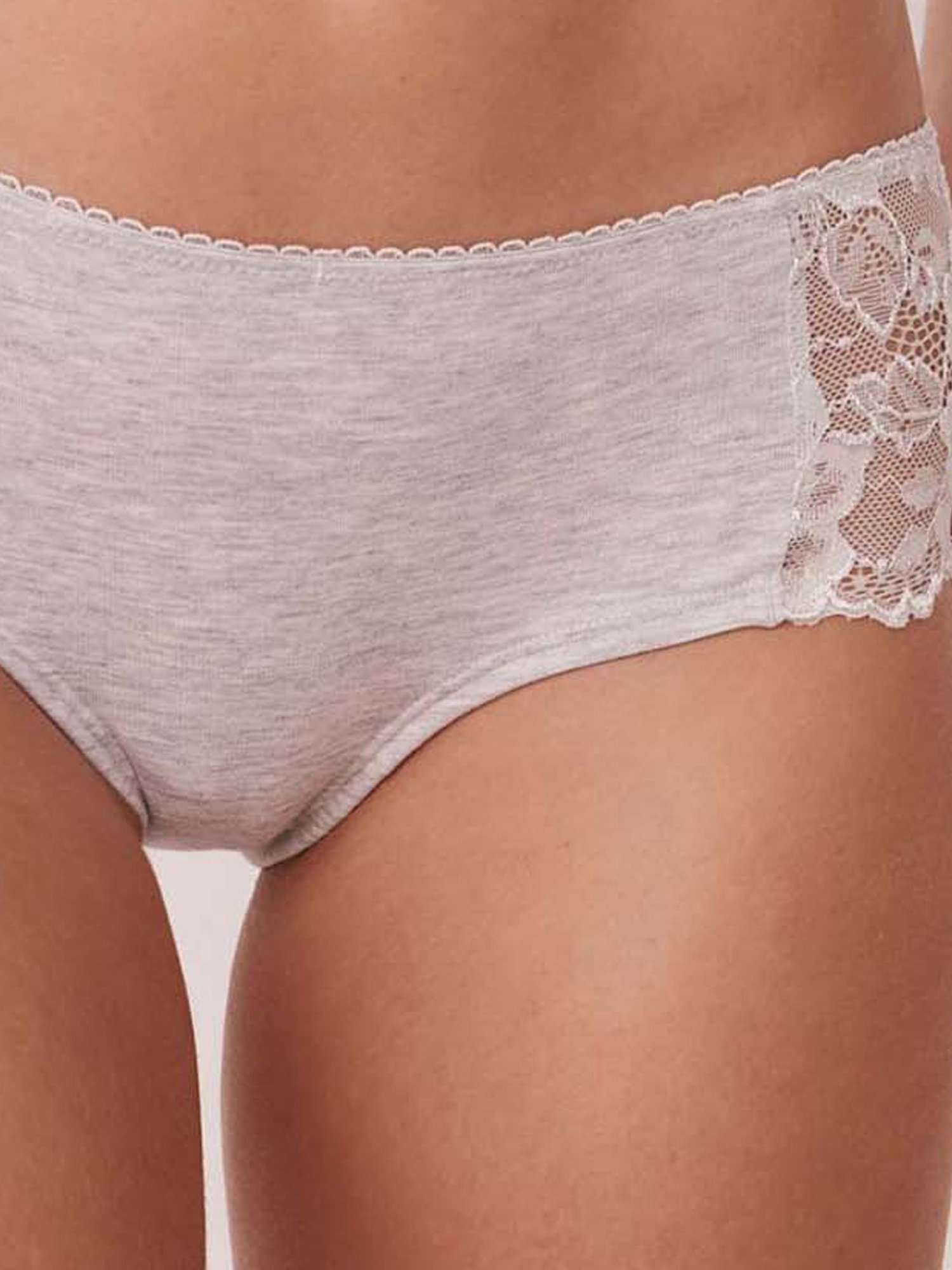 La Vie En Rose White Cotton Lace Work Panty