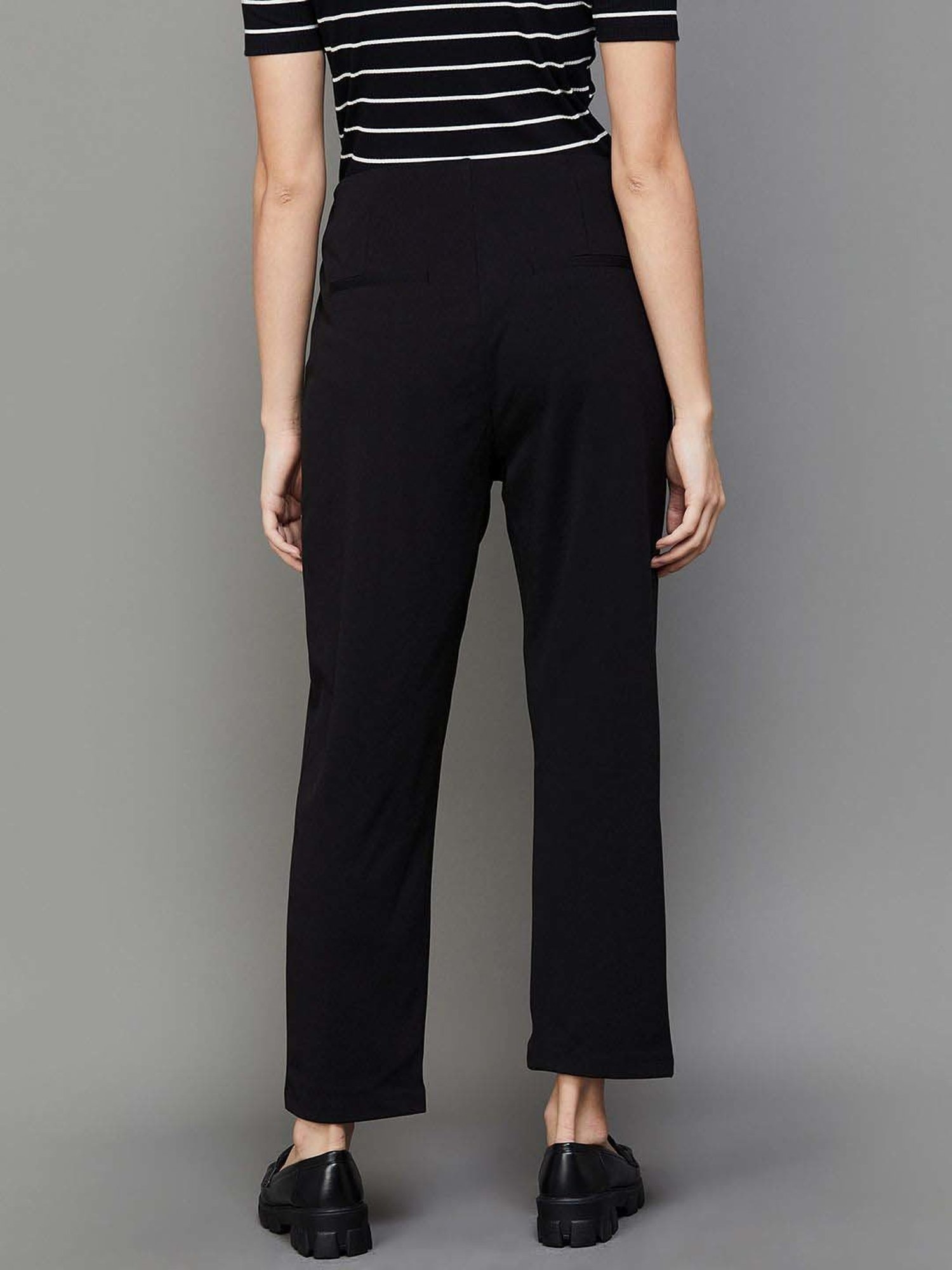 Buy CODE by Lifestyle Black High Rise Pants for Women Online @ Tata CLiQ