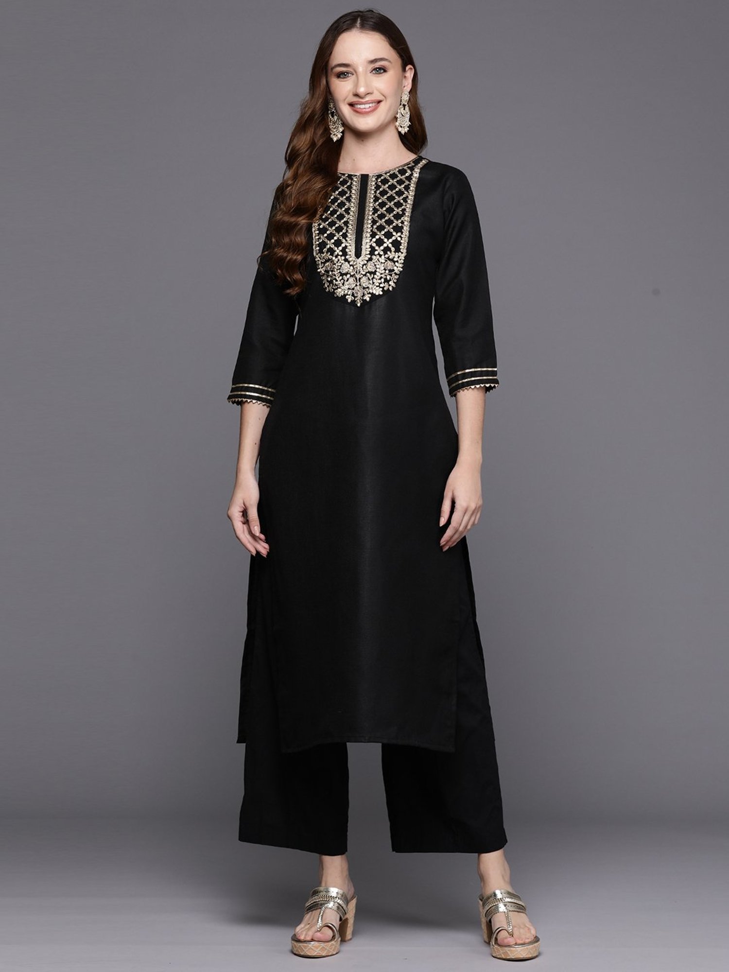Top 153+ black kurti design with pants netgroup.edu.vn