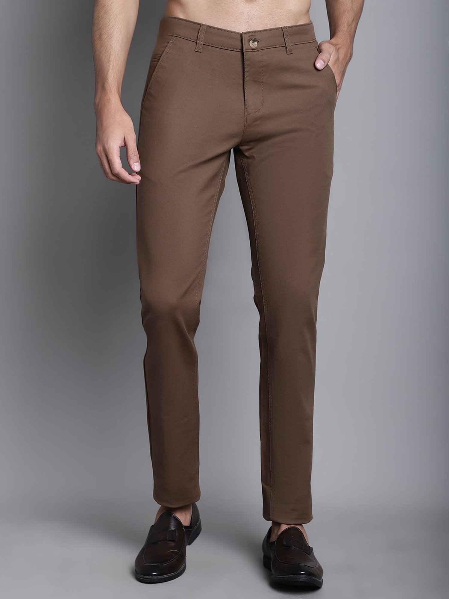 Buy Cantabil Men Khaki Trouser Online