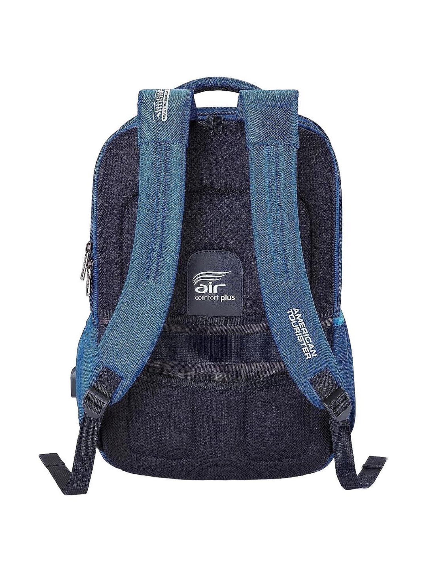 American tourister polyester 28 shop ltrs blue laptop backpack