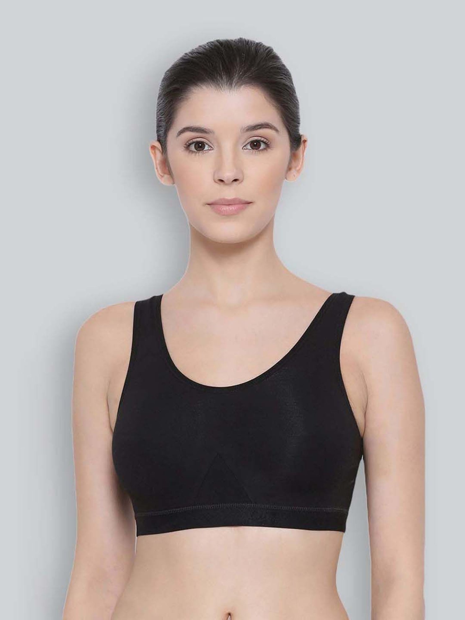 Buy Lyra Black Cotton Sports Bra for Women Online @ Tata CLiQ