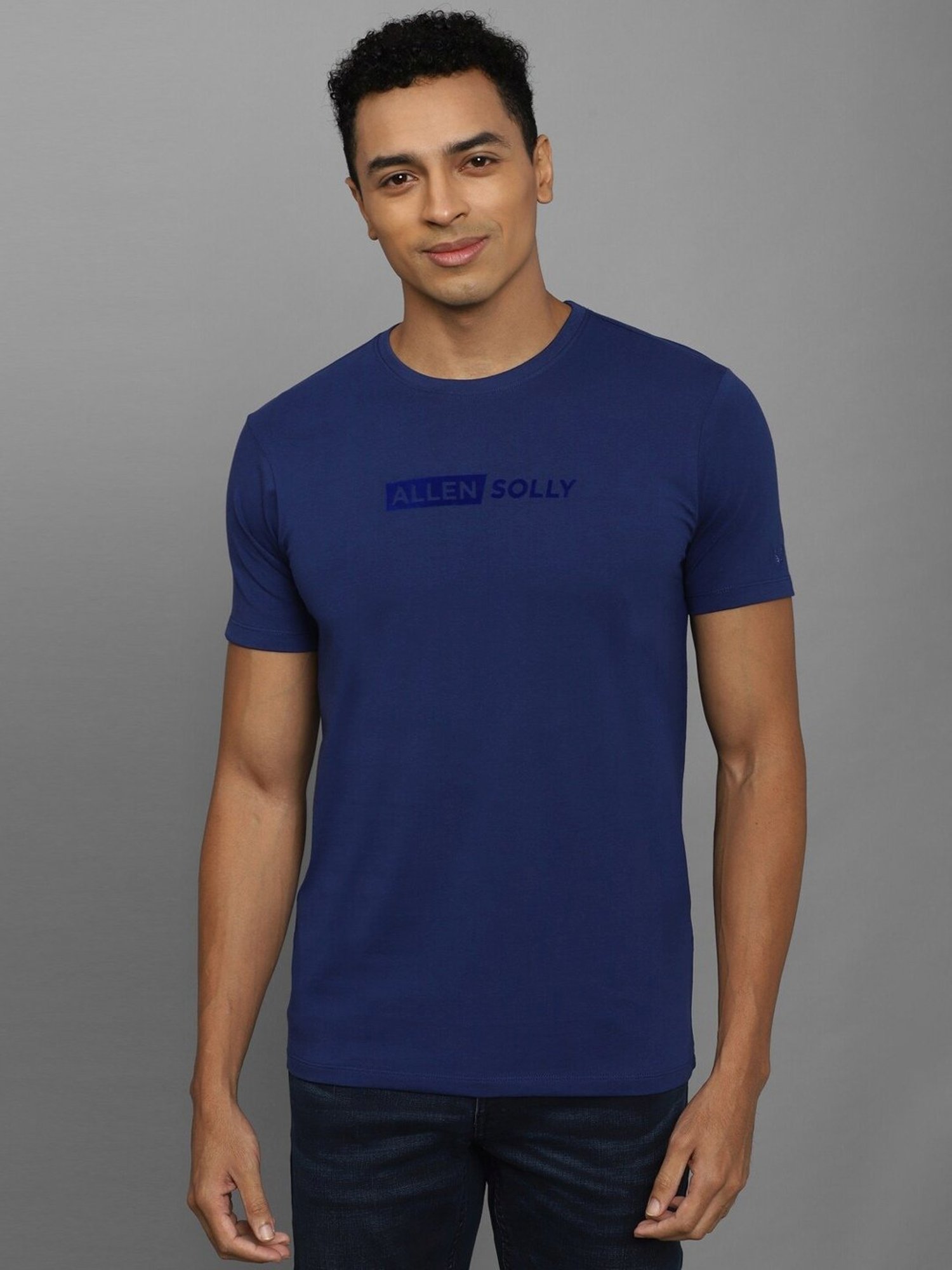 Buy Allen Solly Navy Cotton Regular Fit Printed Shirt for Mens Online @  Tata CLiQ