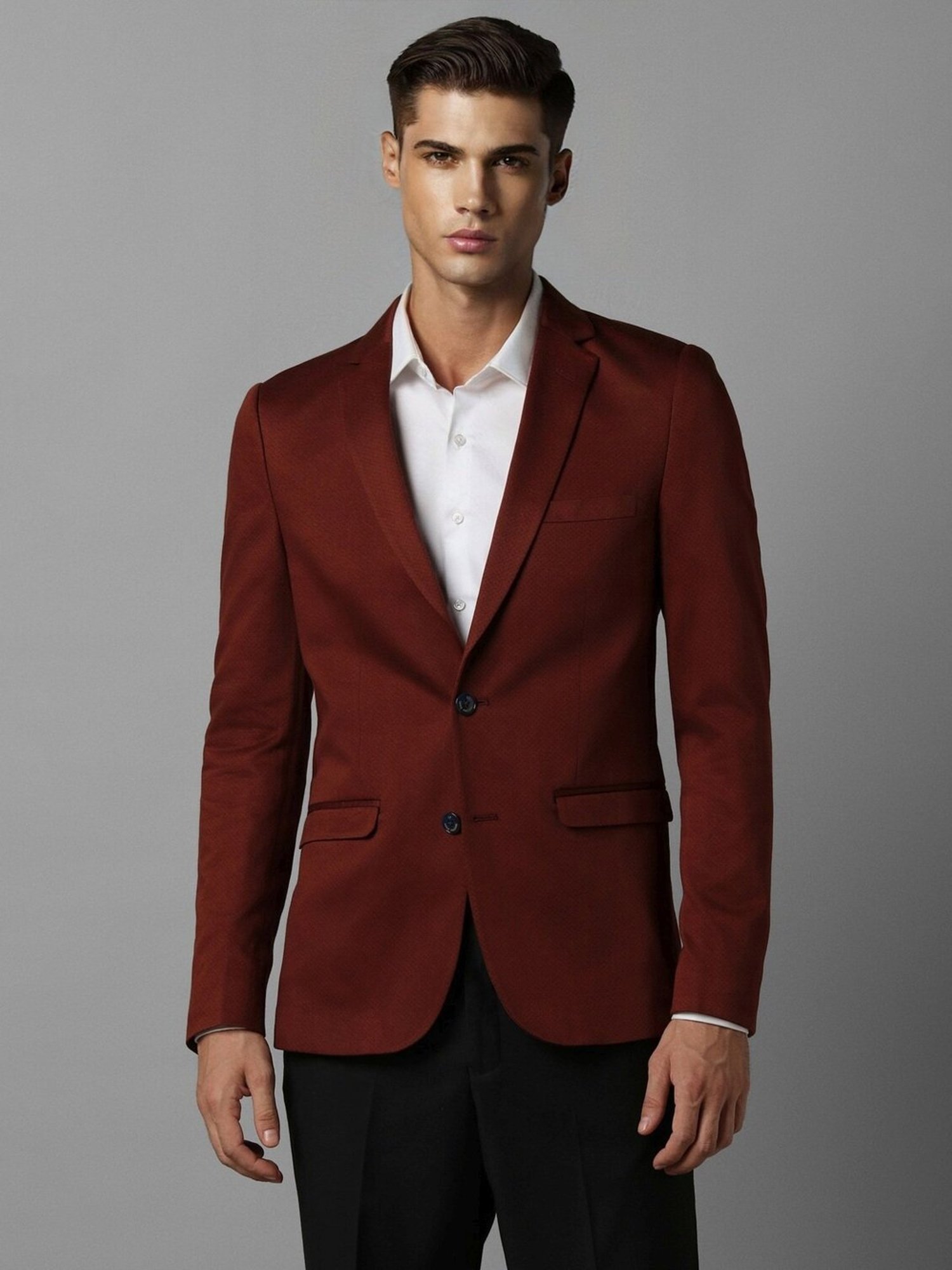 Dark maroon outlet blazer