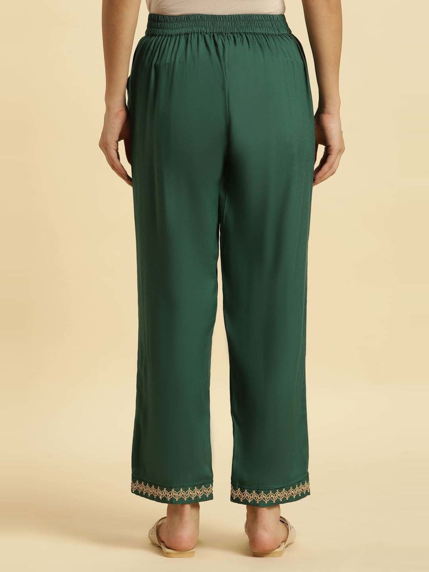 Buy W Green Slim Fit Pants for Women Online @ Tata CLiQ