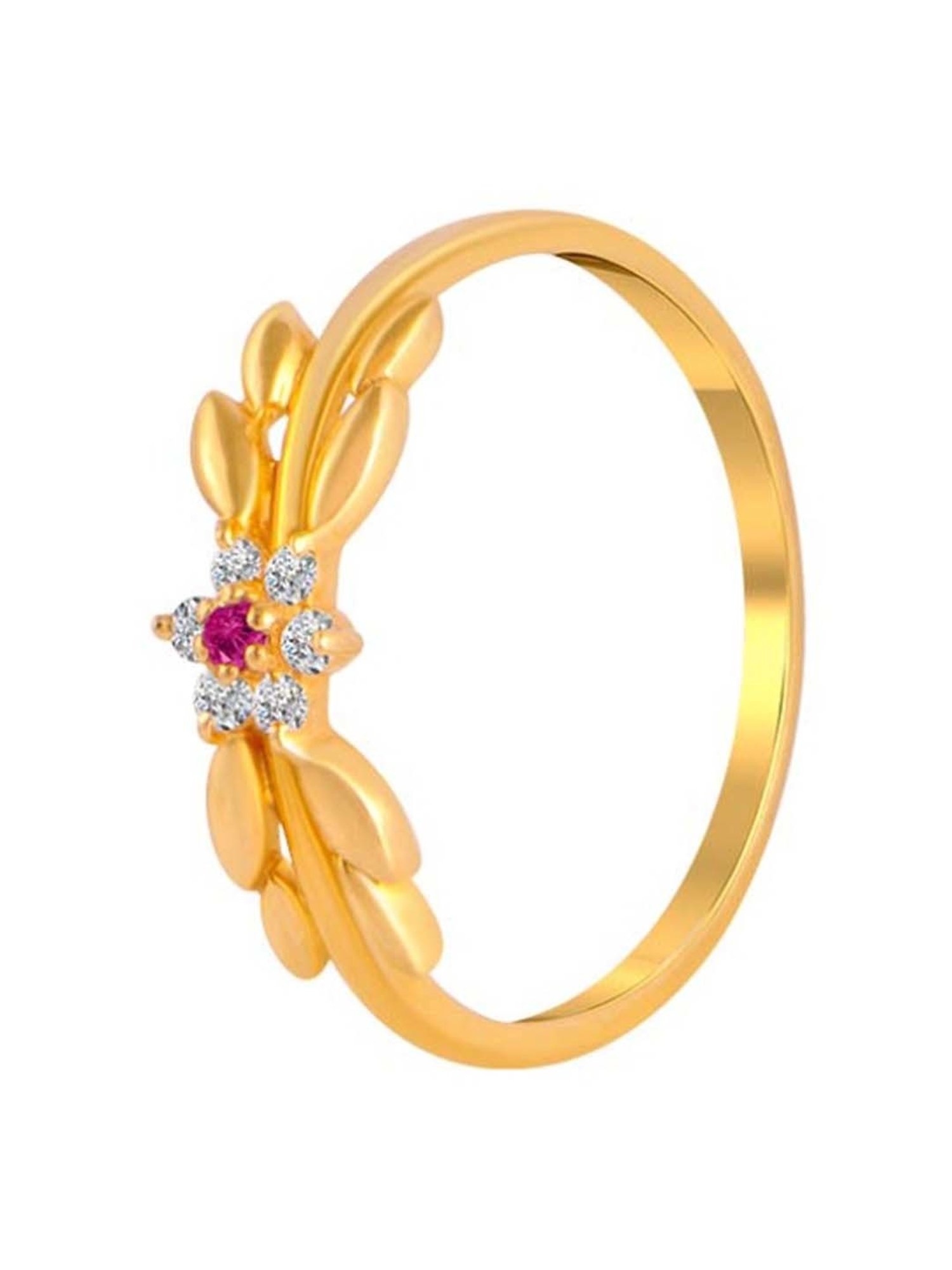 PC Chandra Jewellers With Artificial Pearl 22kt Yellow Gold ring Price in  India - Buy PC Chandra Jewellers With Artificial Pearl 22kt Yellow Gold ring  online at Flipkart.com