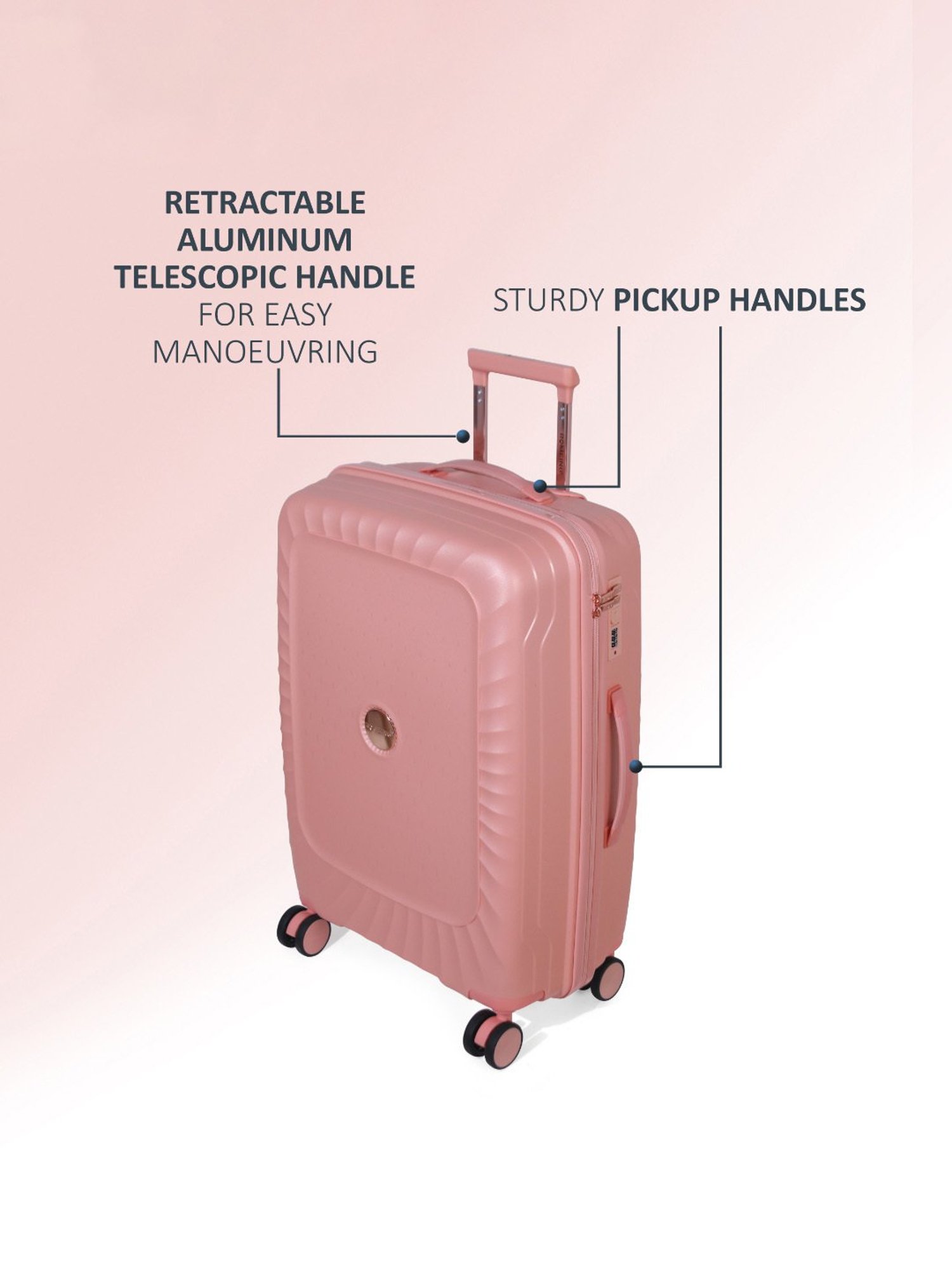 Buy Romeing Milano Rose Gold Hard Case Medium Trolley Bag - 67 cms at Best  Price @ Tata CLiQ