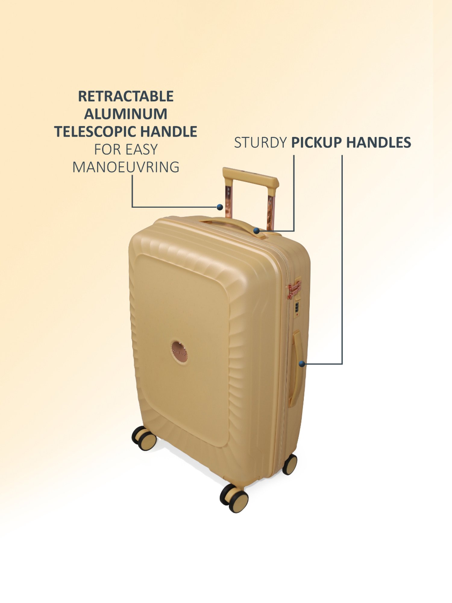 ROMEING Milano 20, 24 inch, Set of 2, Polycarbonate Luggage, Hard-Sided,  (Rose Gold 55 and 65 cms) Trolley Bag : Amazon.in: Fashion