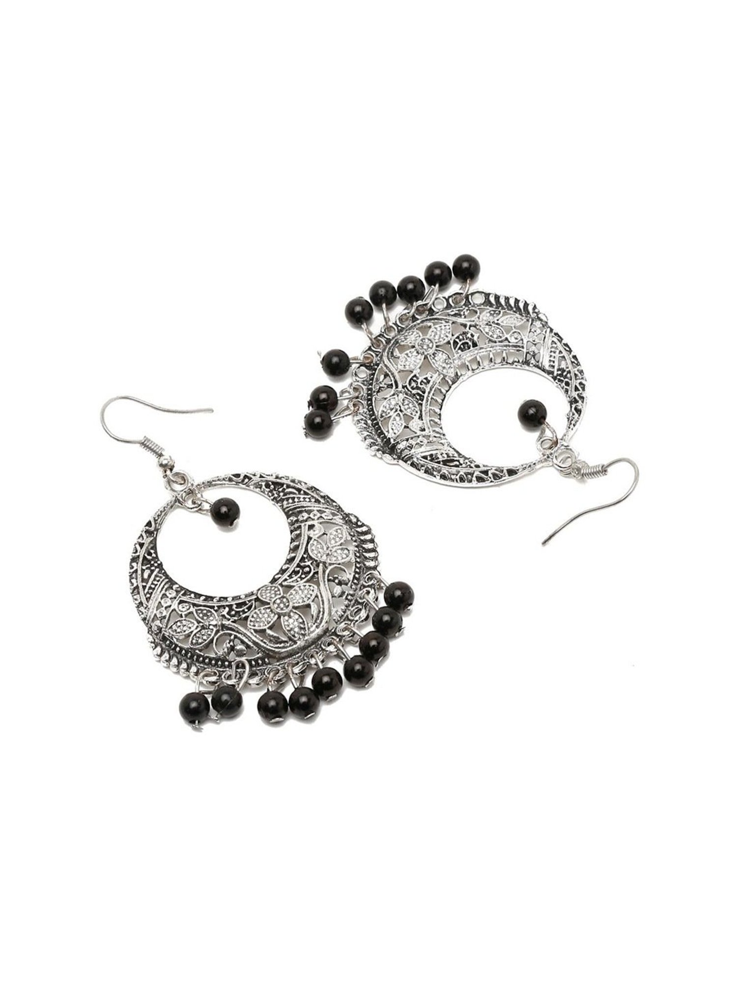 SILVER Round Black Oxidised Metal Earring at Rs 60/pair in New Delhi | ID:  2852891866630