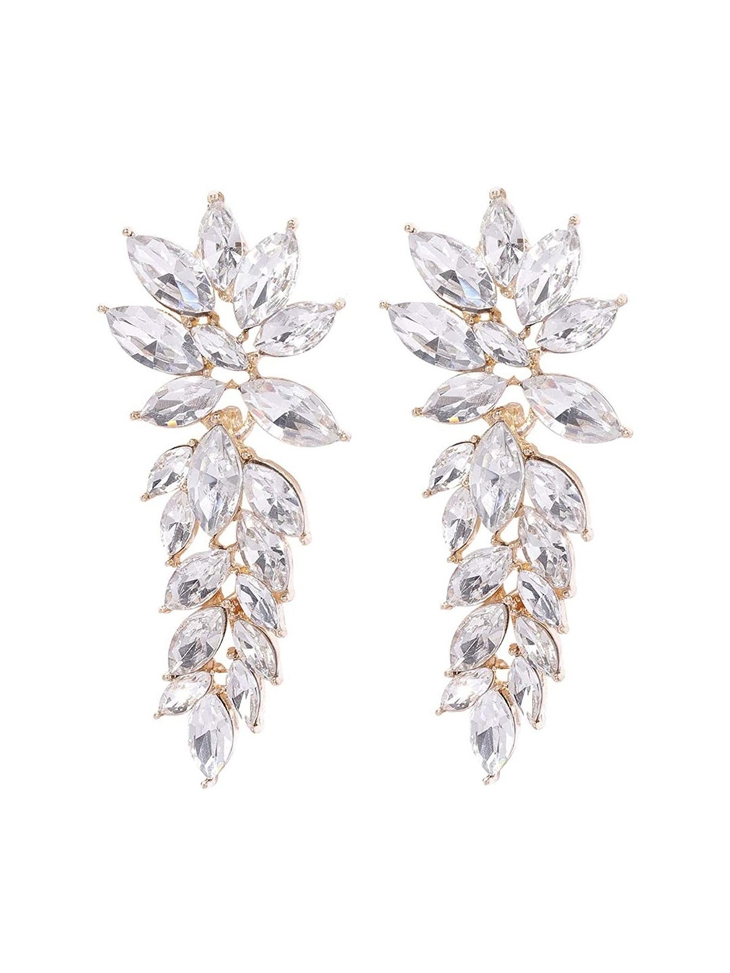 True Decadence stud earrings in crystal tear drop-Silver | Compare | Grazia
