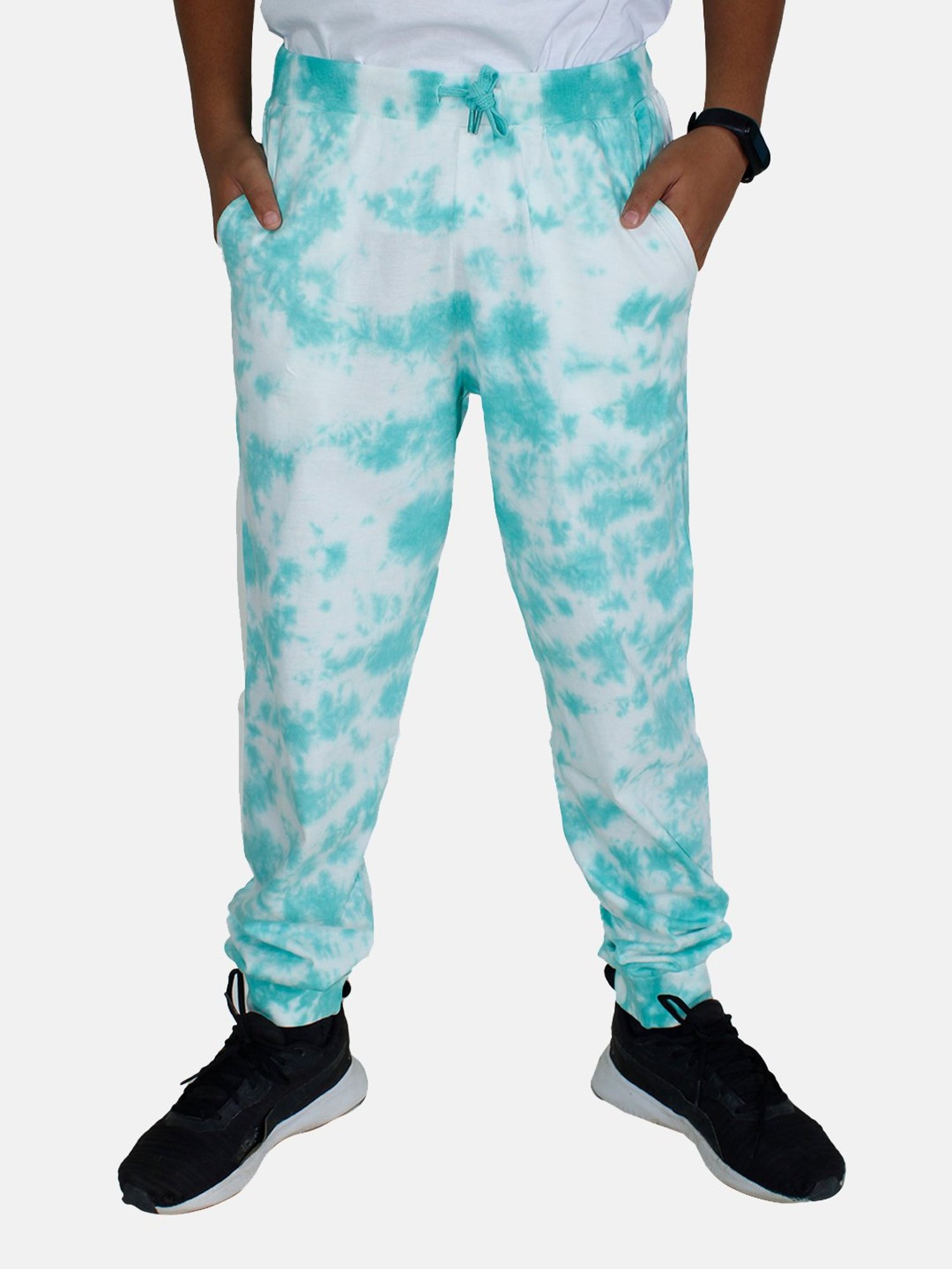 Green and white discount tie dye sweatpants