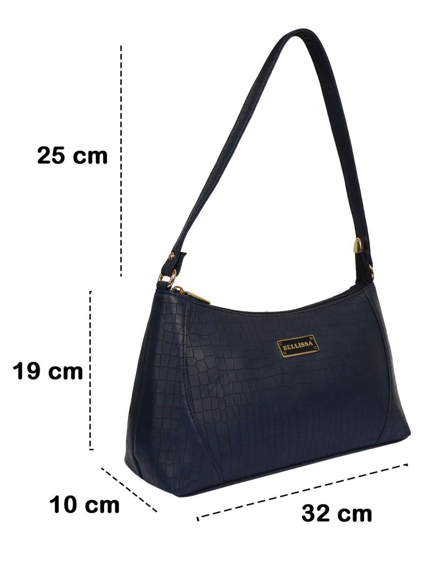 Buy Bellissa Blue Textured Medium Snakeskin Handbag Online At Best Price @  Tata CLiQ