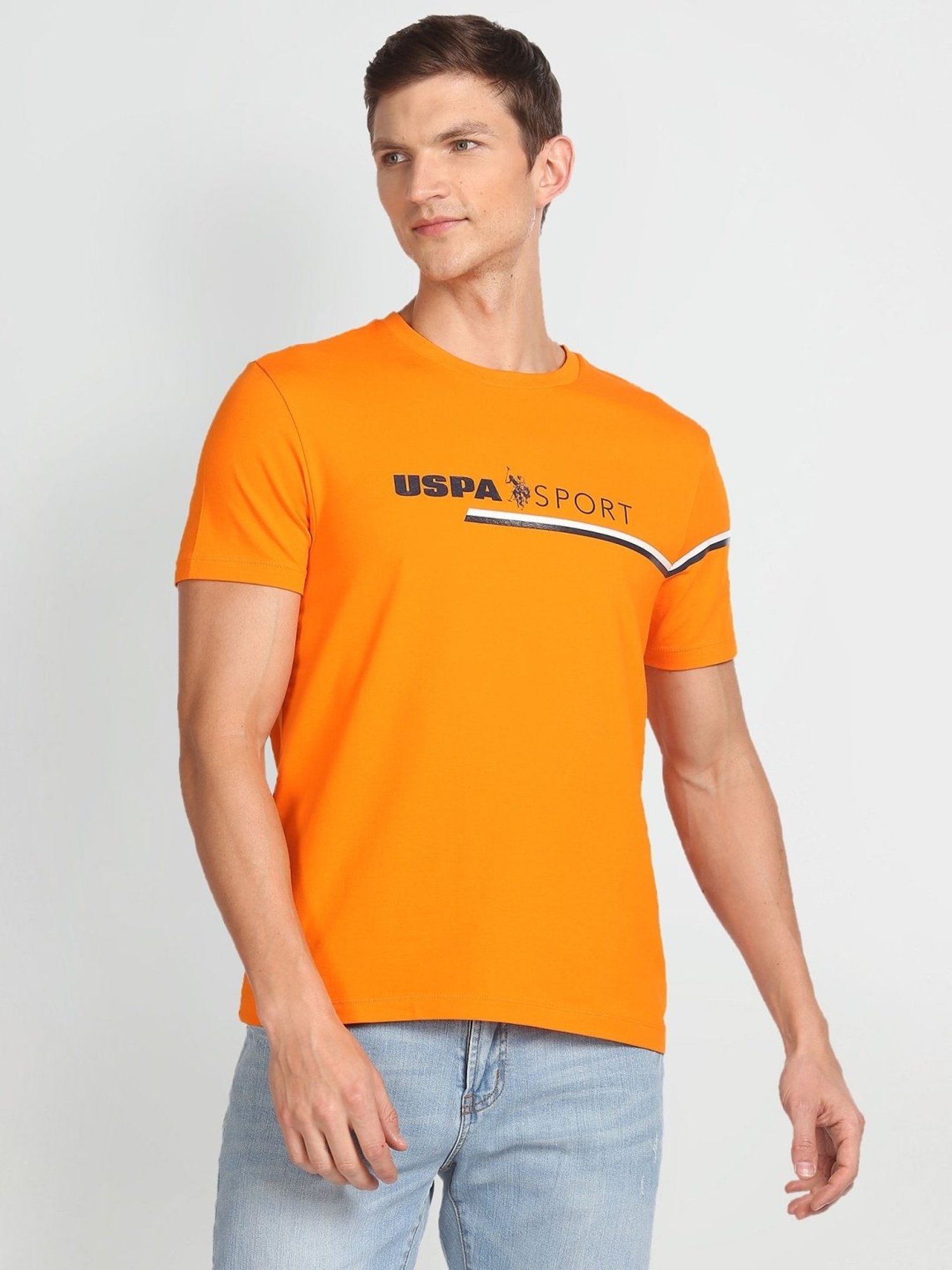 us polo assn orange t shirt