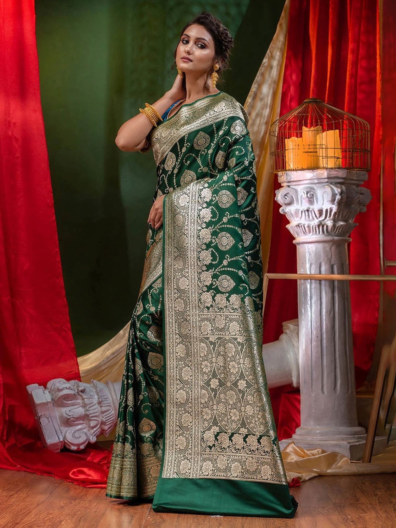 Silk Paithani Patola Saree with Silk Paithani Patola Blouse  (659696-N-SW-INDIA-47063) - sellURsaree.com