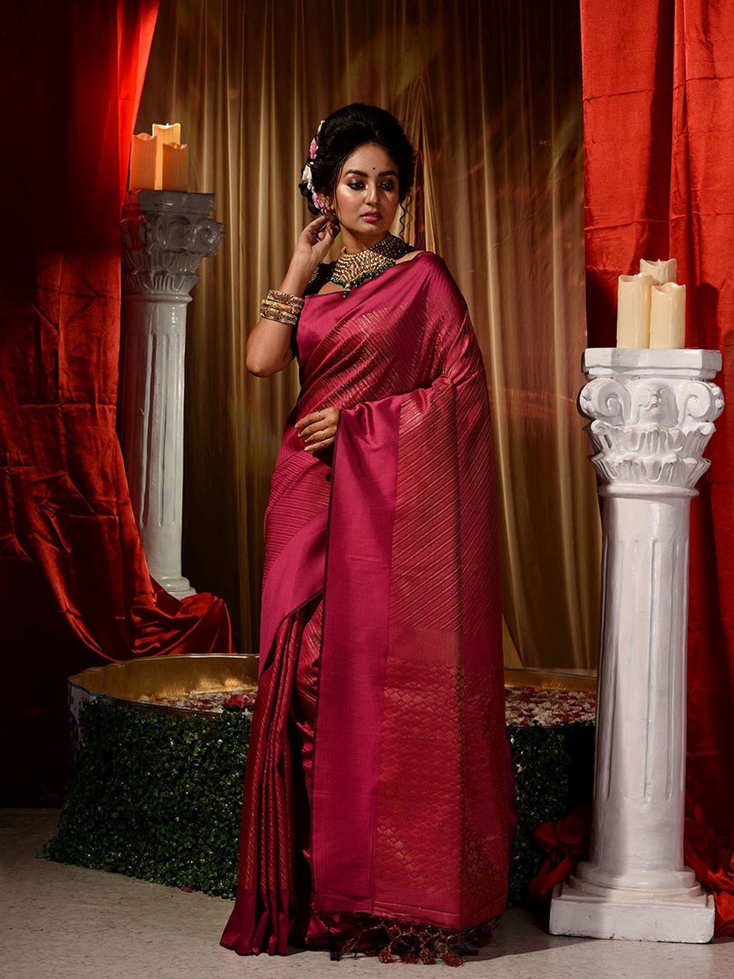 Frills Sarees - Buy Frills Sarees Online Starting at Just ₹265 | Meesho