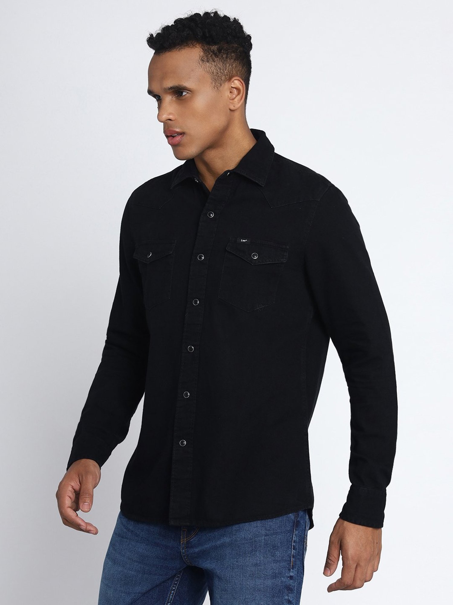 Lee black denim store shirt