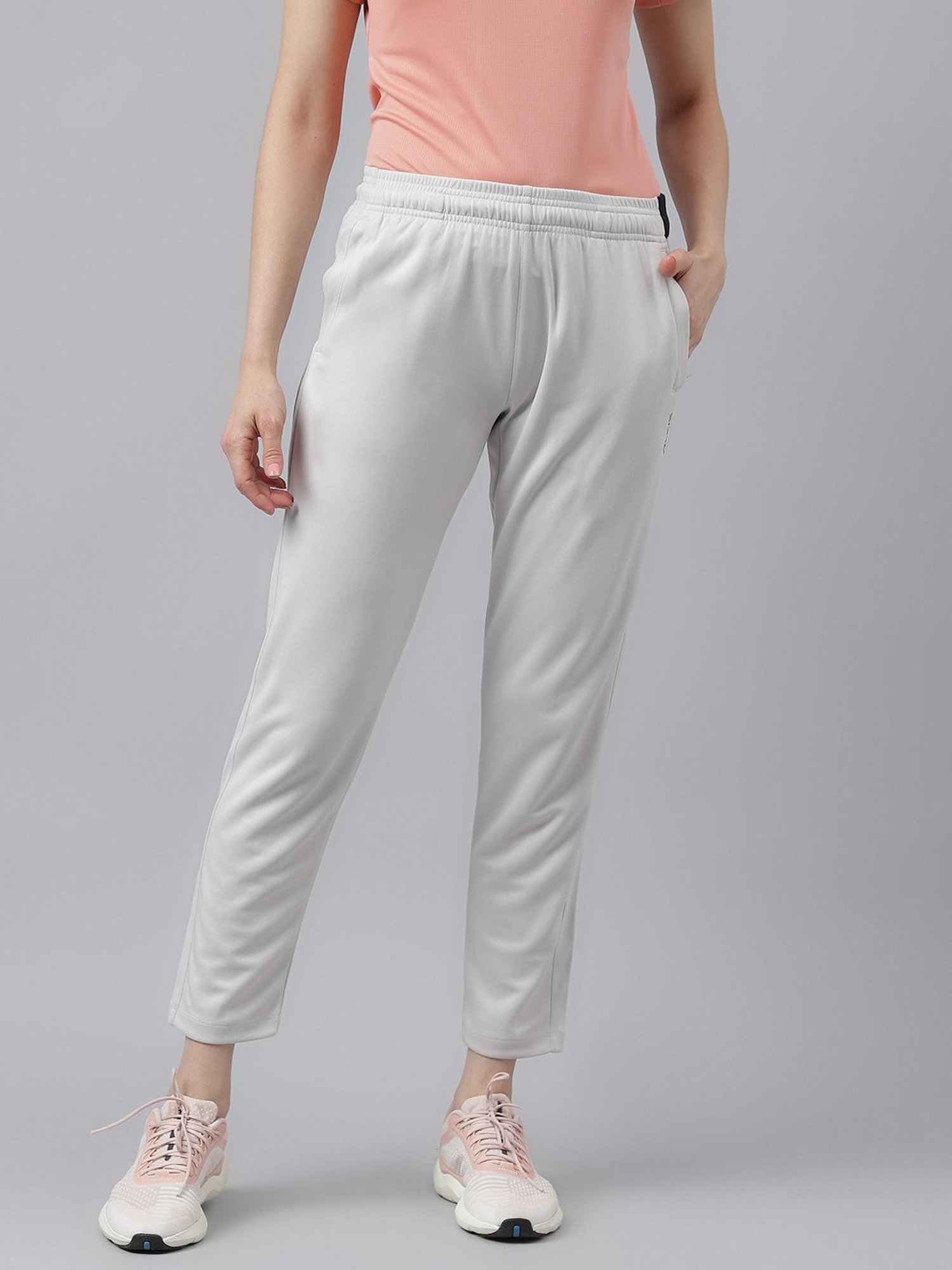 Buy Annabelle By Pantaloons Women Slim fit Polyester Solid Track pants -  Grey Online