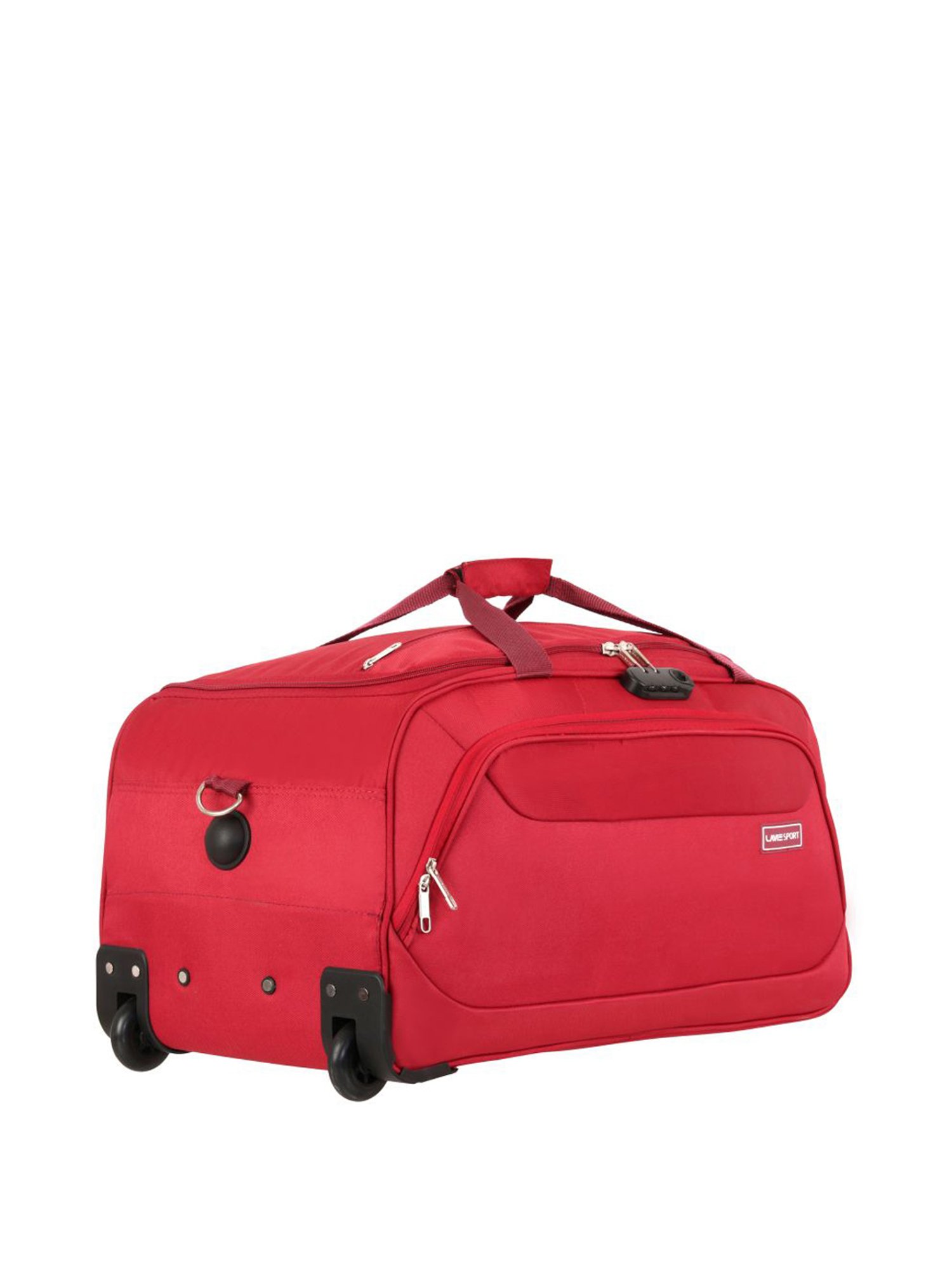 Buy LAVIE SPORT Sage Red Large Duffle Trolley Bag Online At Best