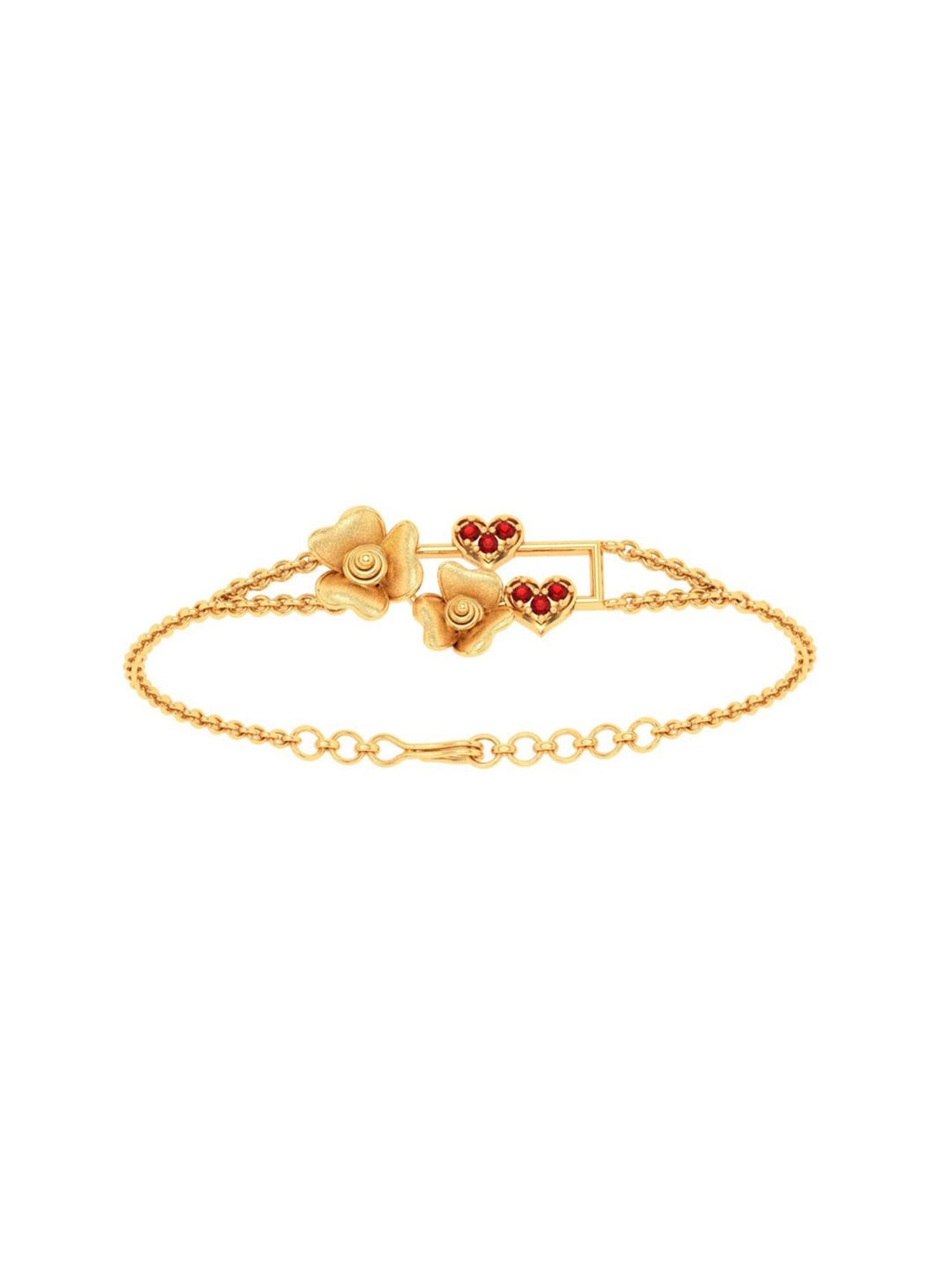 P.C. Chandra Jewellers 18KT (750) Yellow Gold & Diamond Bracelet for Women  - 3.15 Gram : Amazon.in: Fashion