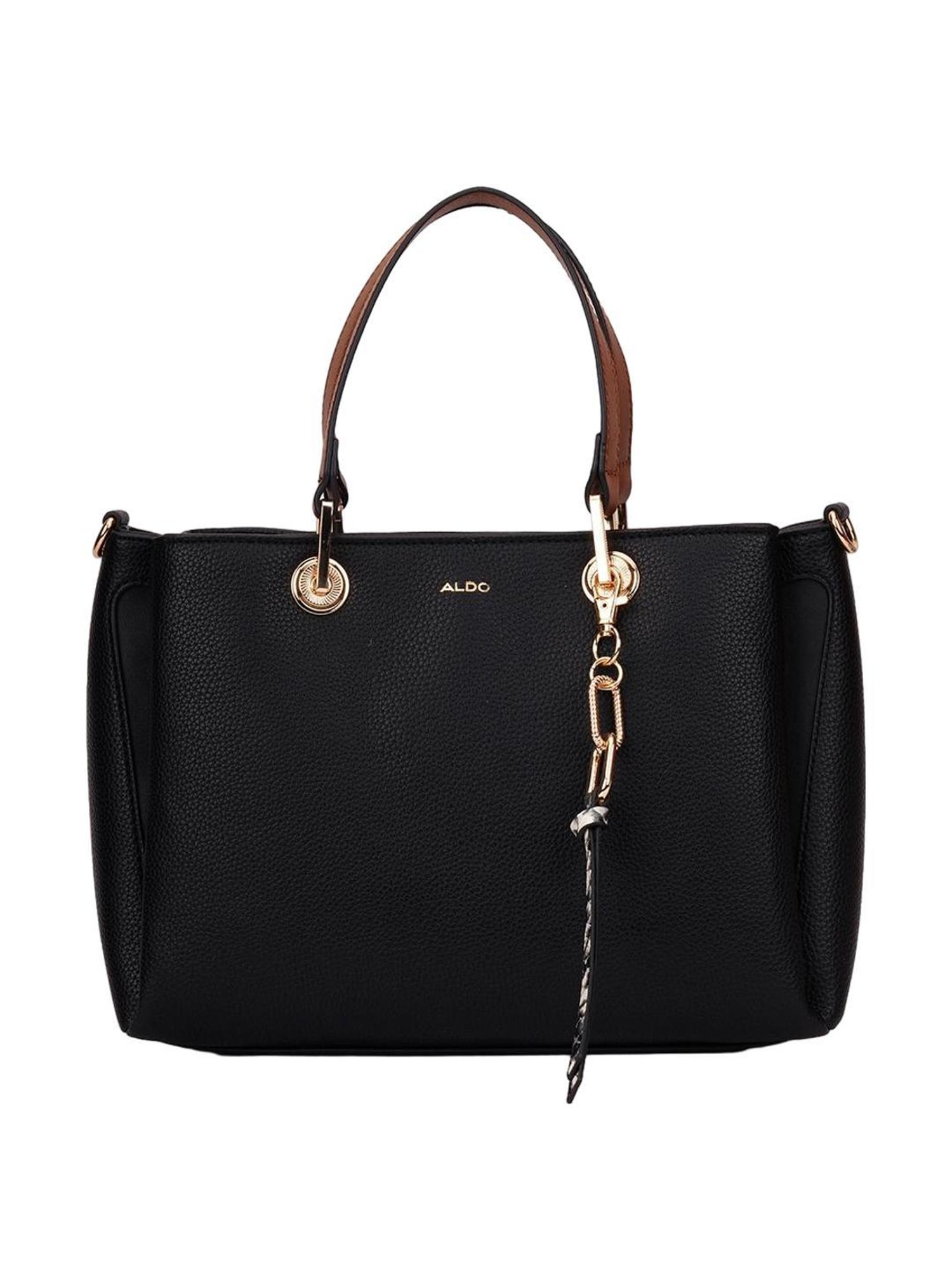 No Boundaries Women's Contemporary Top Handle Handbag, Black - Walmart.com