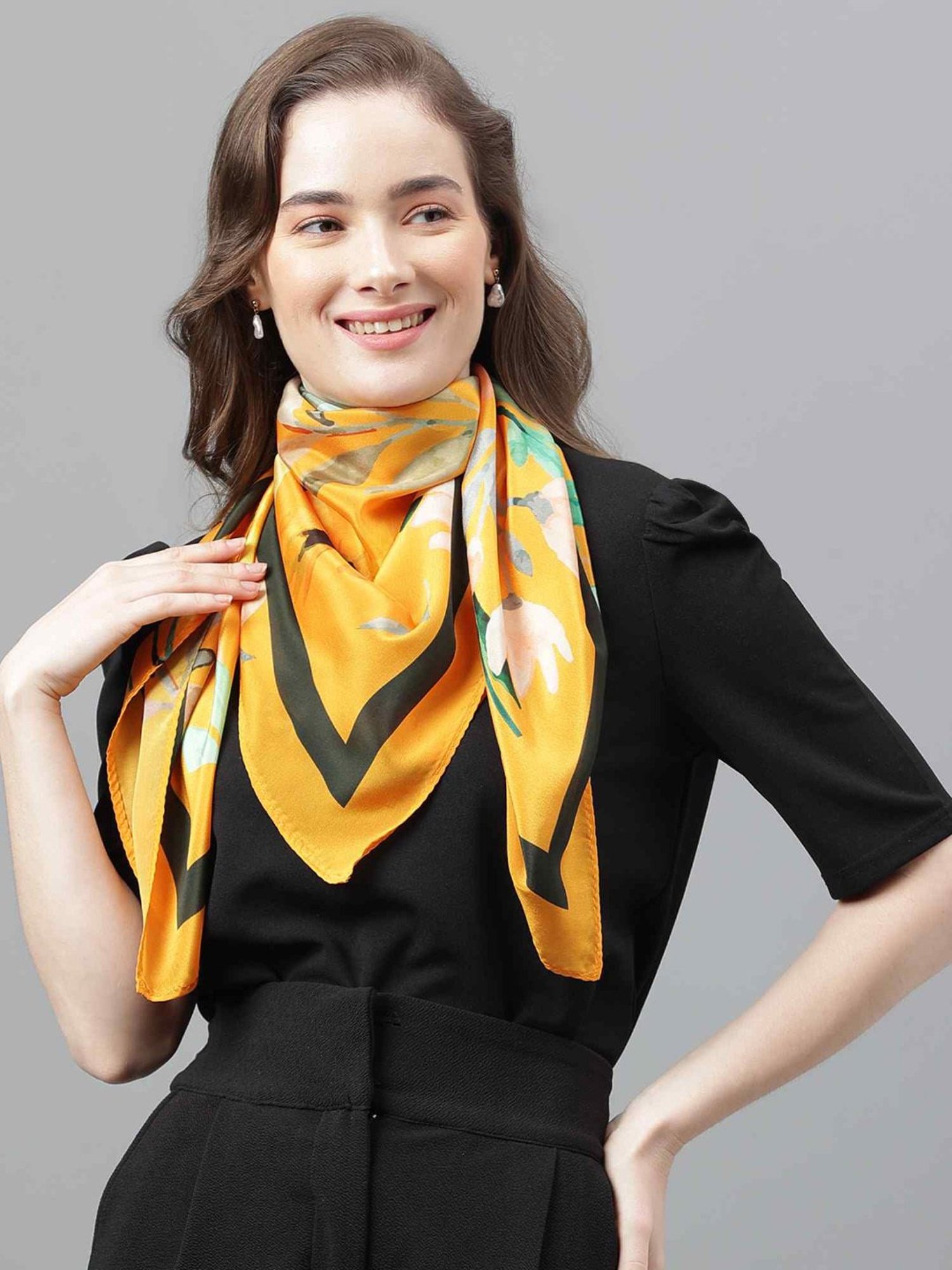 Black and deals yellow scarf