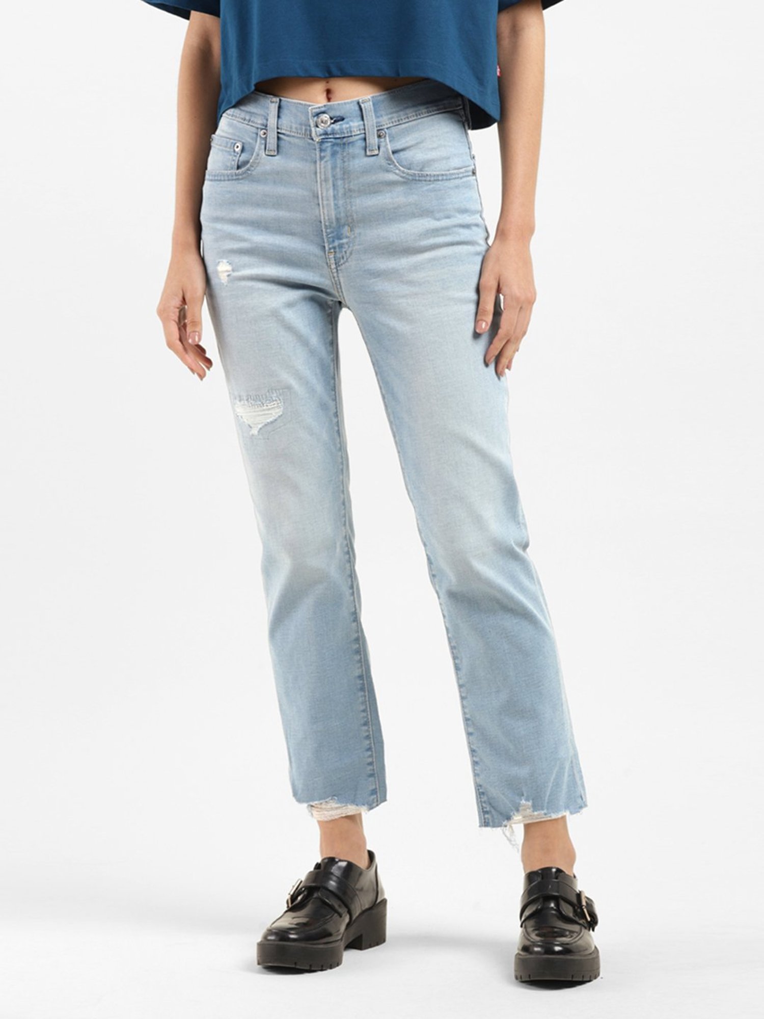 High Rise Cheeky Straight Jeans