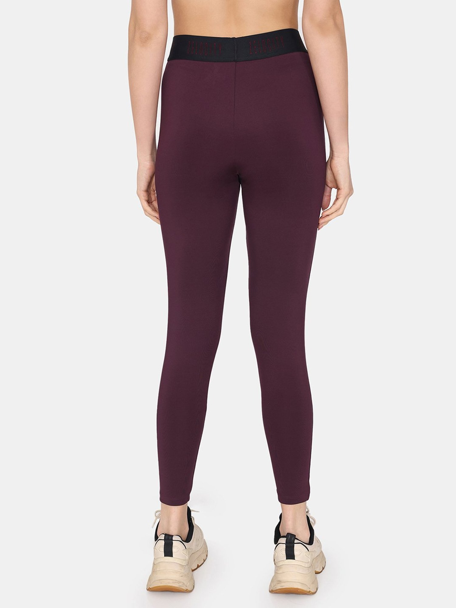 Zelocity by Zivame Solid Women Purple Tights - Buy Zelocity by