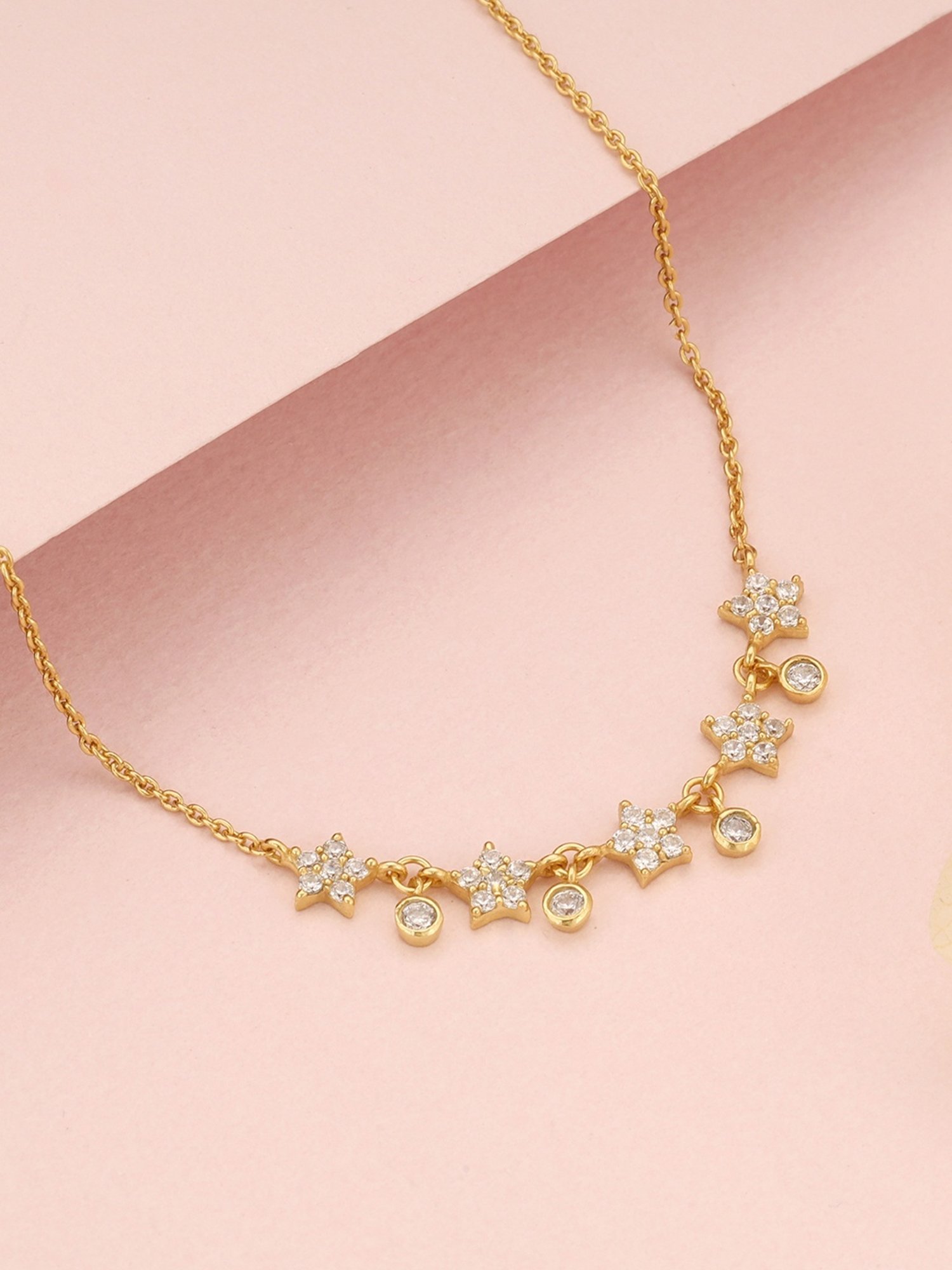 Star Blossom Necklace, Pink Gold And Diamonds