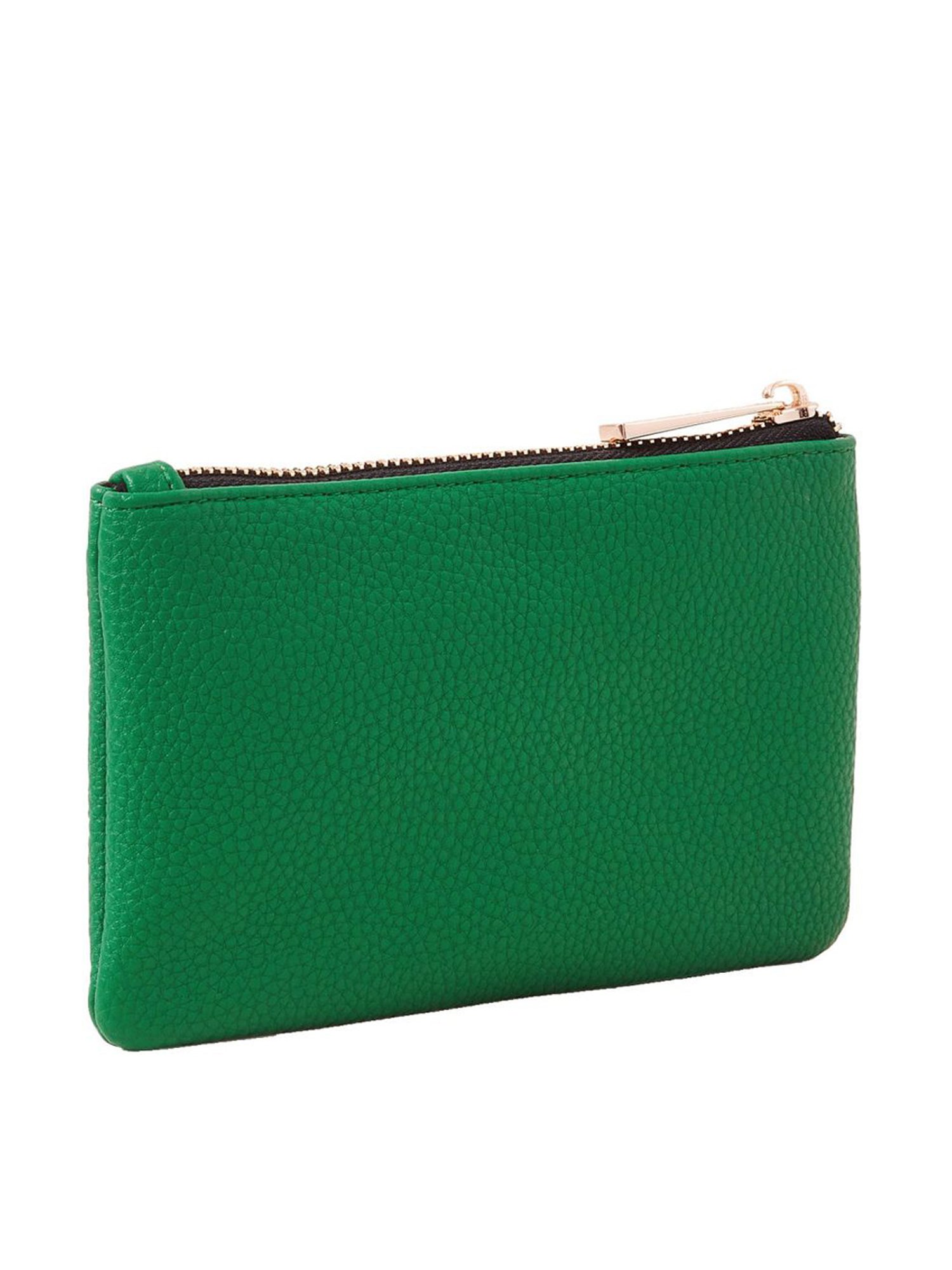 Buy Accessorize London Womens Faux Leather Green Classic Coin Purse Online