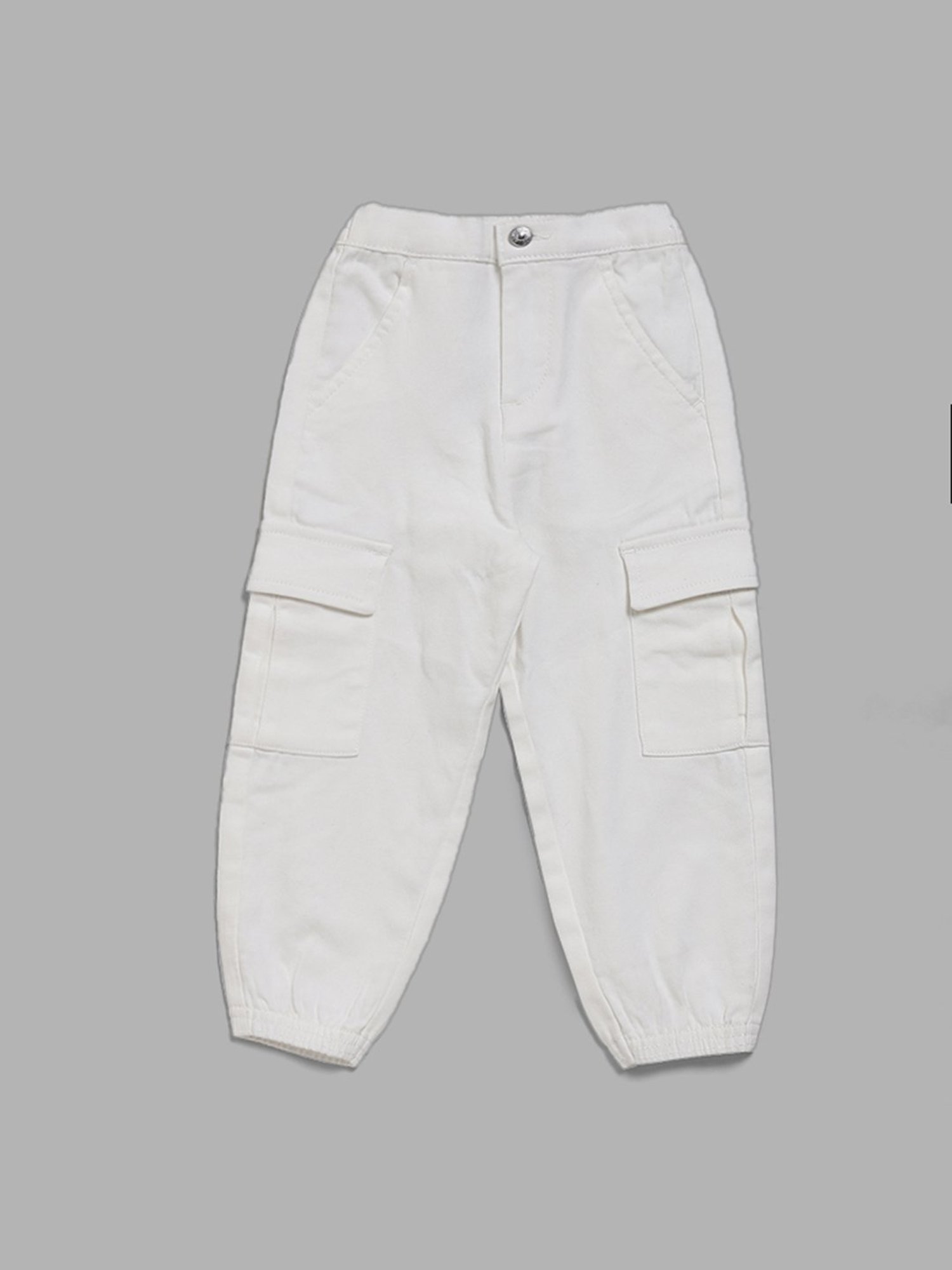 HOP Kids by Westside Off White Cargo Joggers