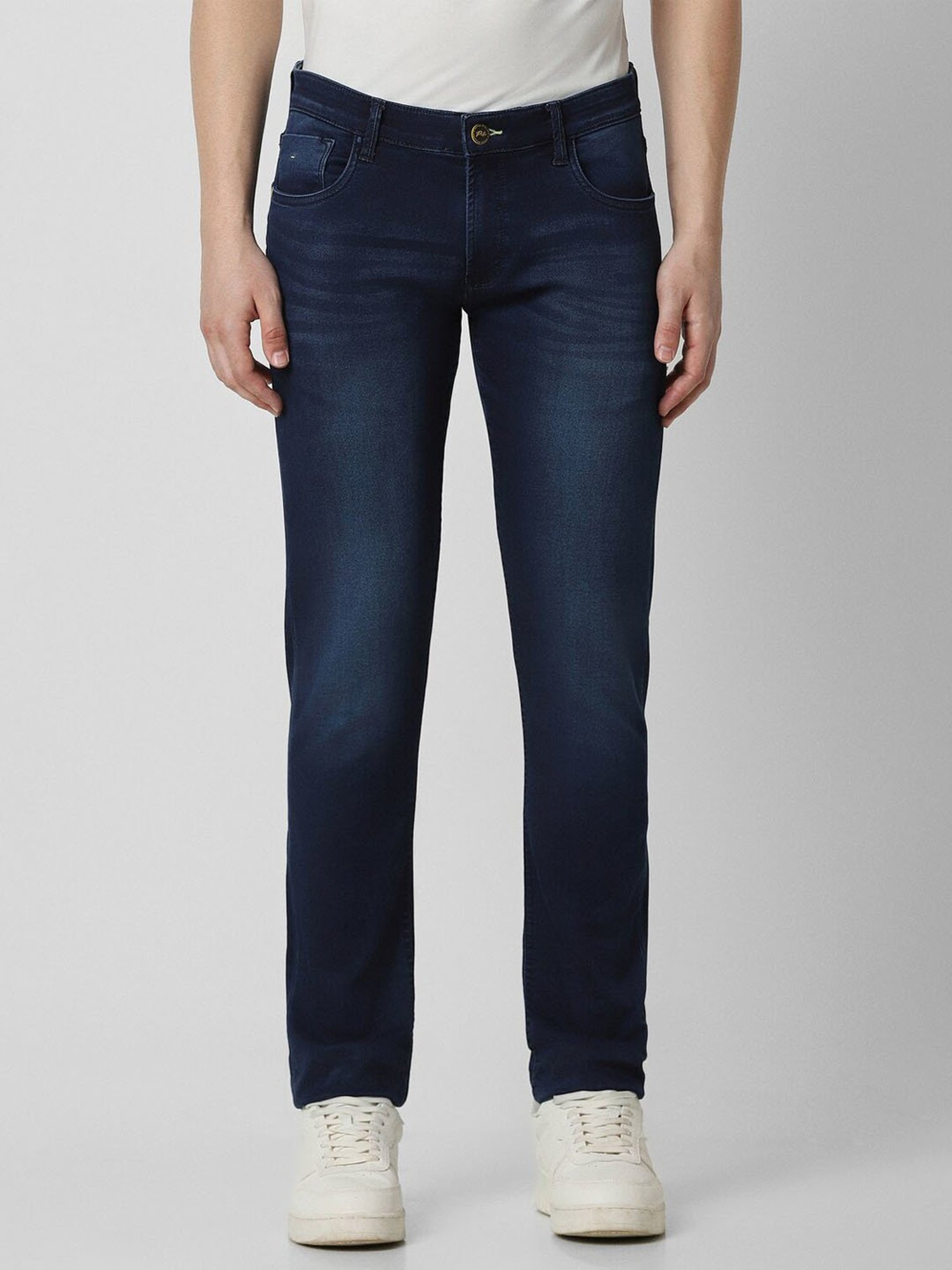 Buy Blue Denim Narrow Pants Online - Aurelia