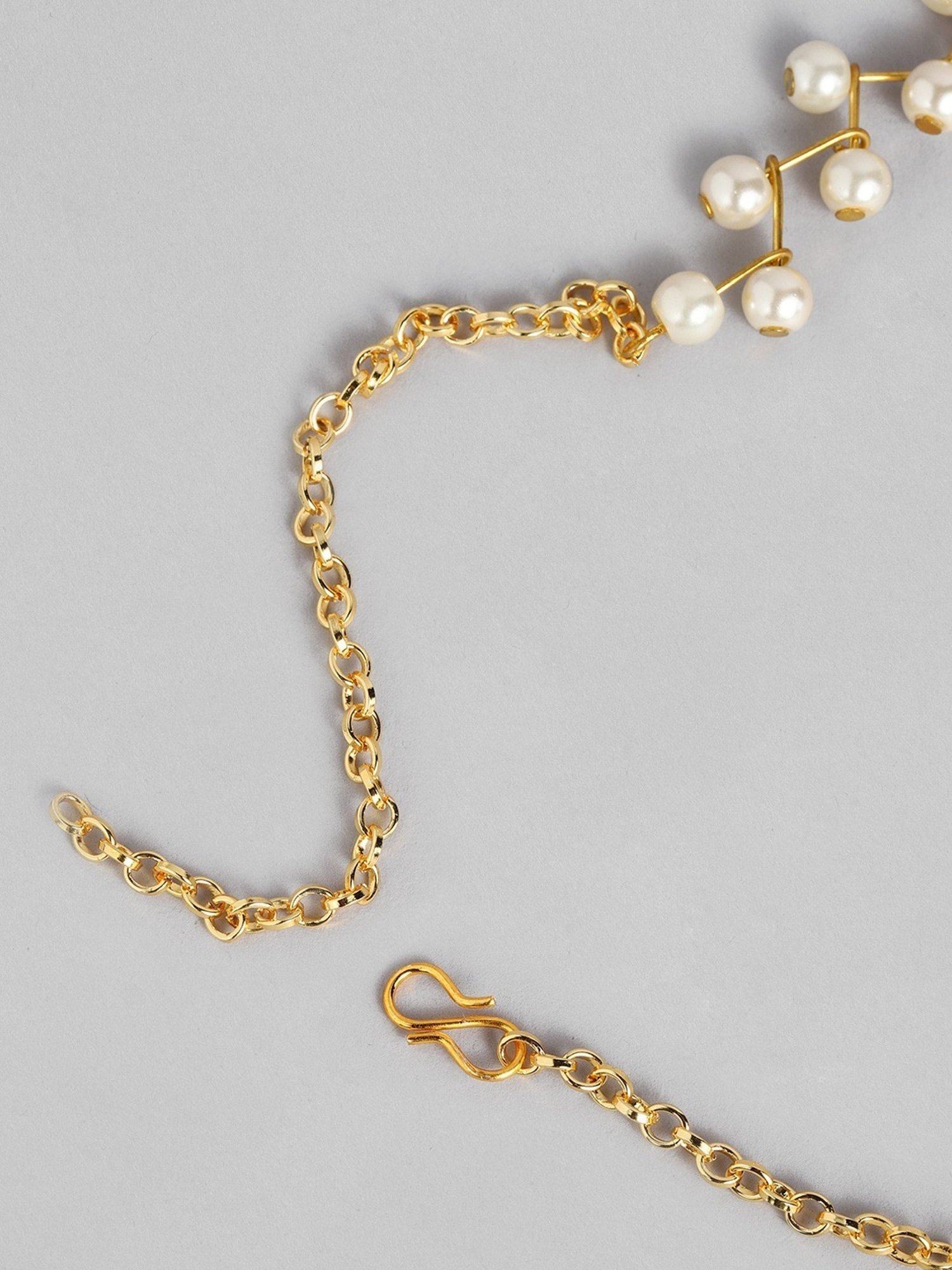 Buy Zaveri Pearls Contemporary Pearls Zig Zag Necklace-ZPFK10435
