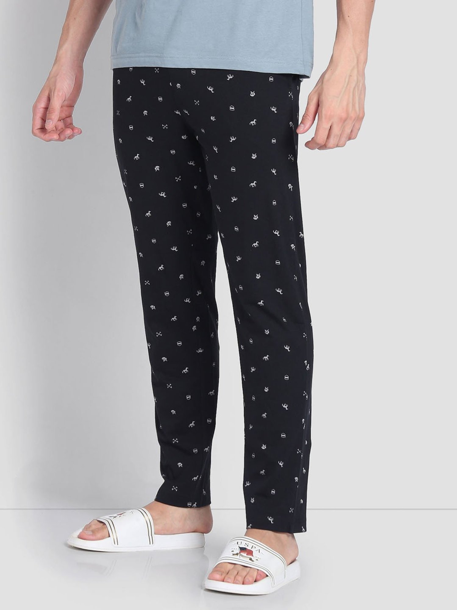 Polo Ralph Lauren Men's Polo Player Pajama Pants In Black,white | ModeSens