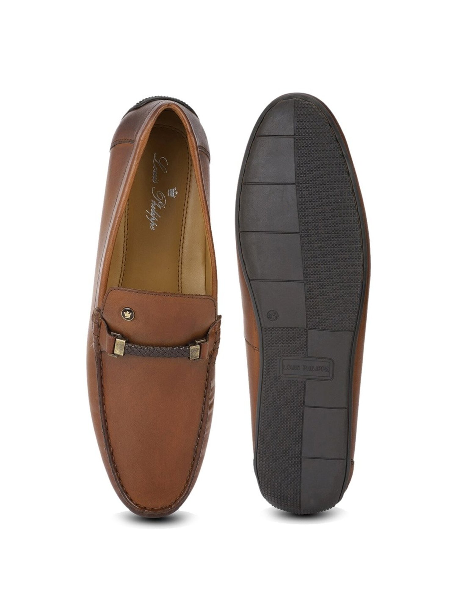 Louis philippe hot sale tan loafers