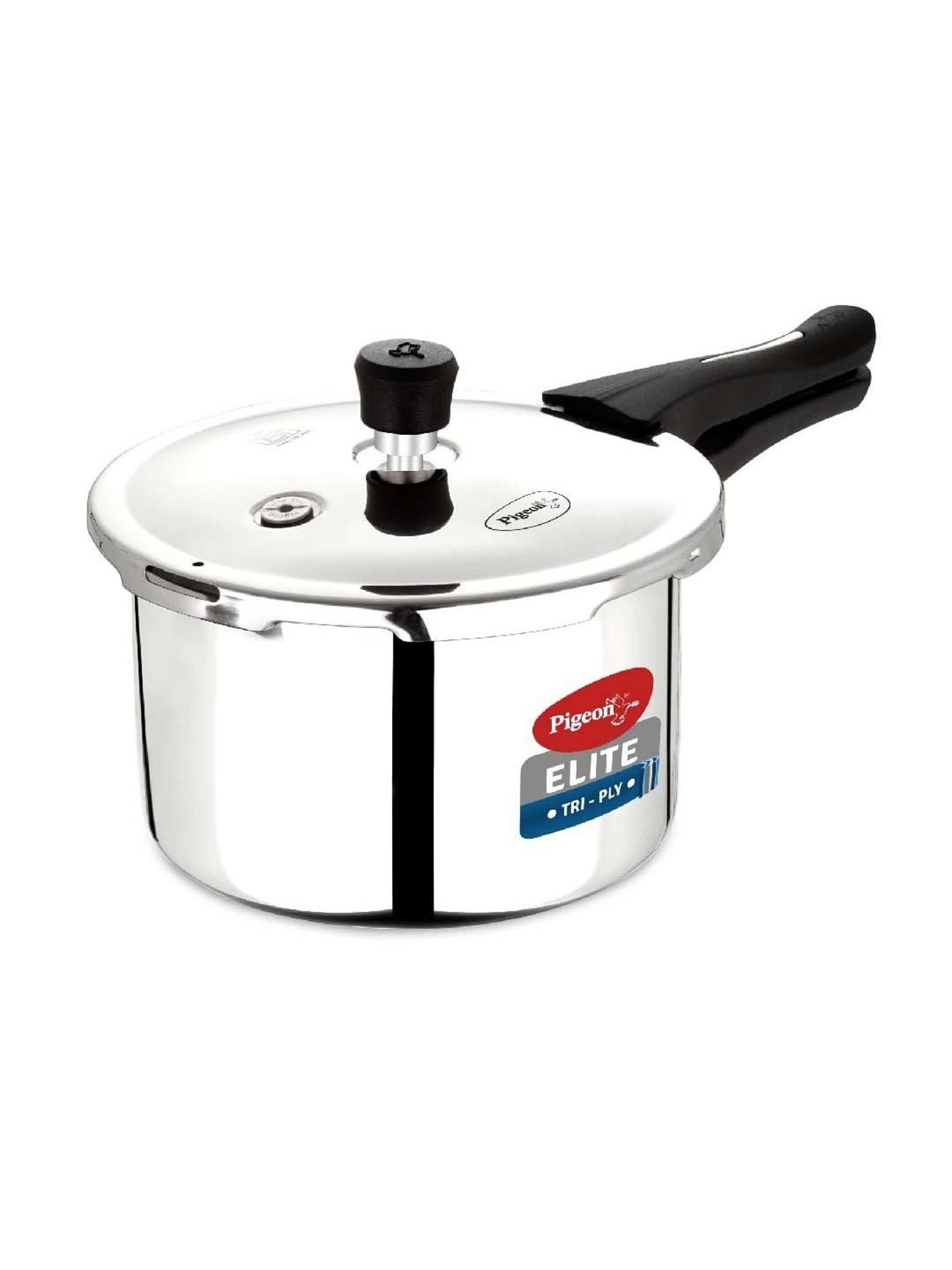 Buy Pigeon Silver Induction Elite Shine Triply Pressure Cooker at