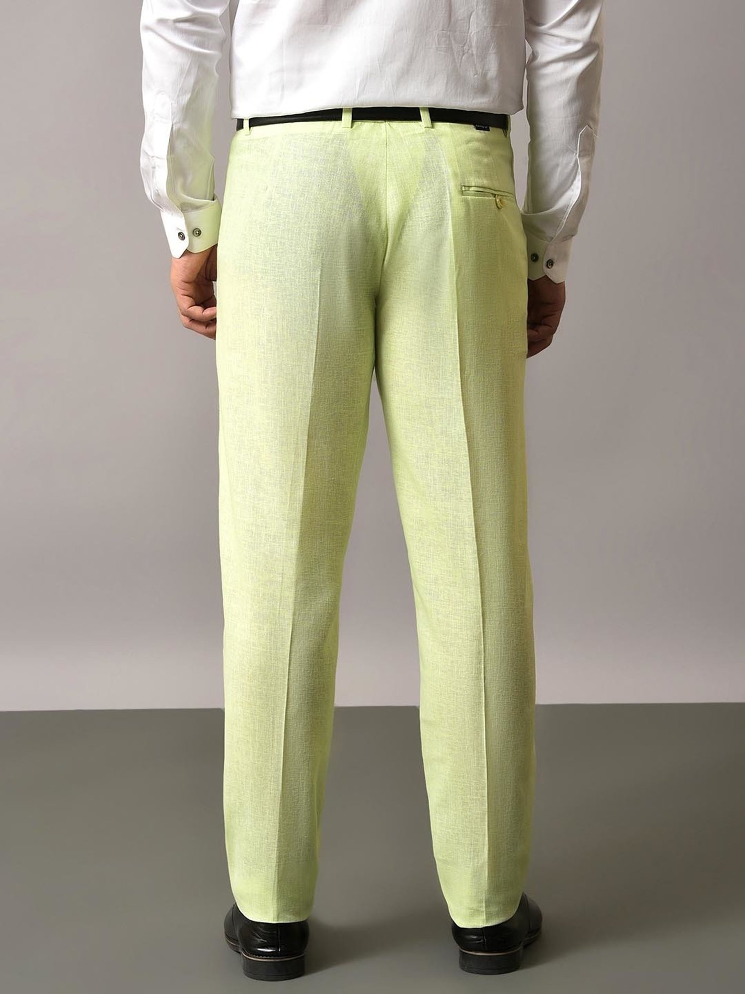 Buy Allen Solly Men Beige Slim Fit Linen Trouser - Trousers for Men  20923942 | Myntra