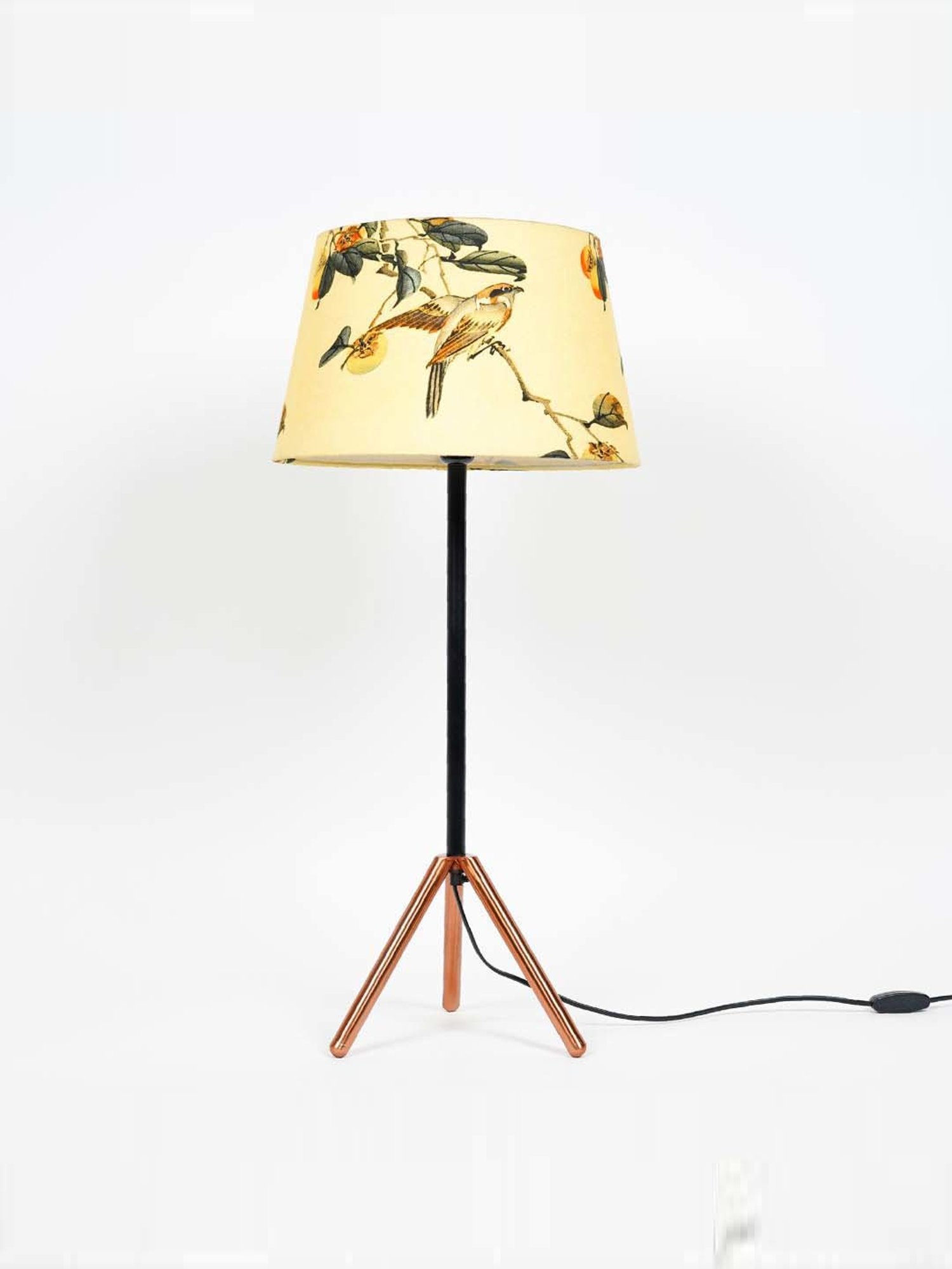 Navy fashion and copper table lamp