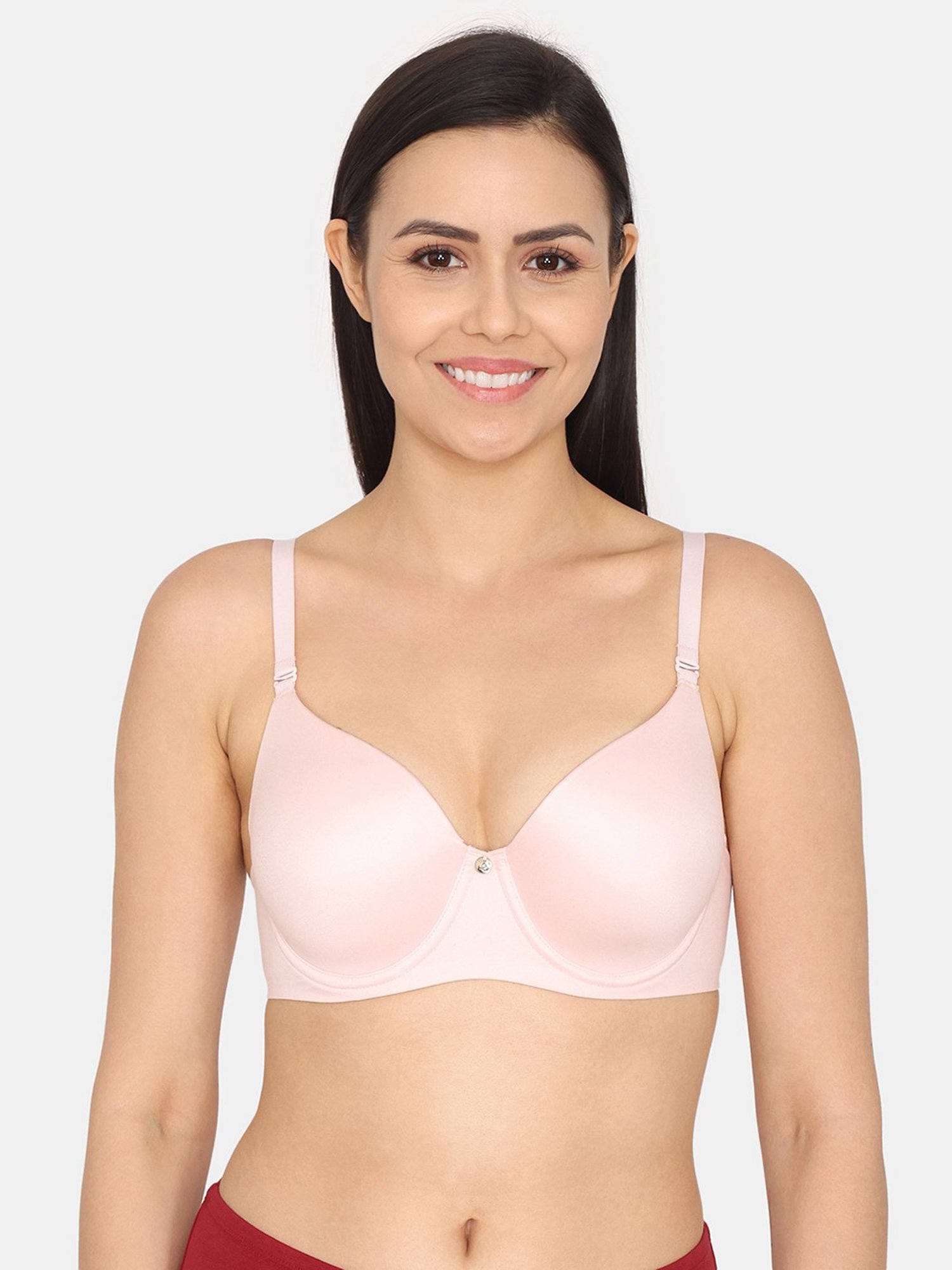 Buy Zivame Seamless Smooth Medium Coverage T-Shirt Bra-Pink at Rs.349  online