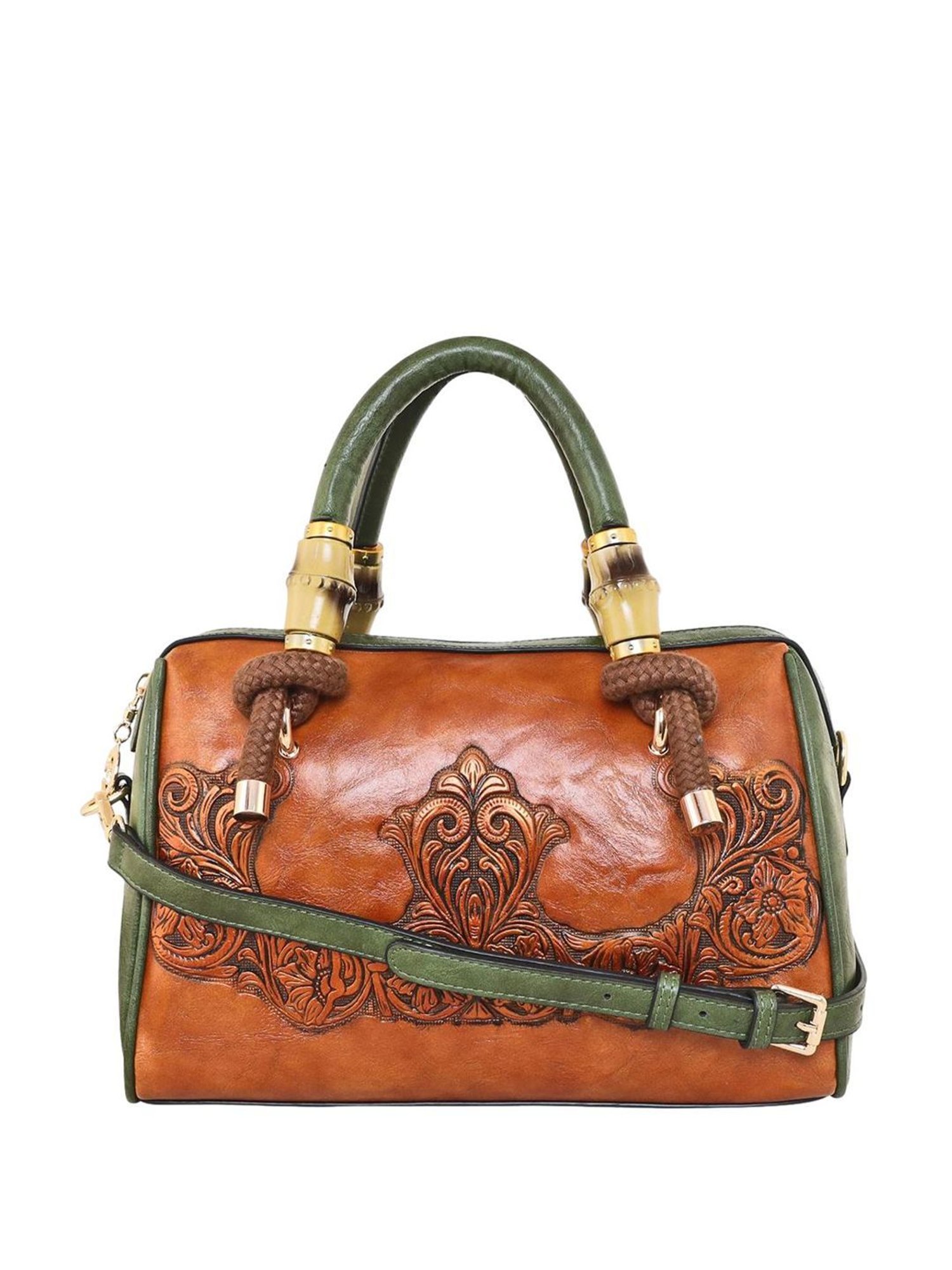 Buy Esbeda Green Textured Medium Handbag Online At Best Price