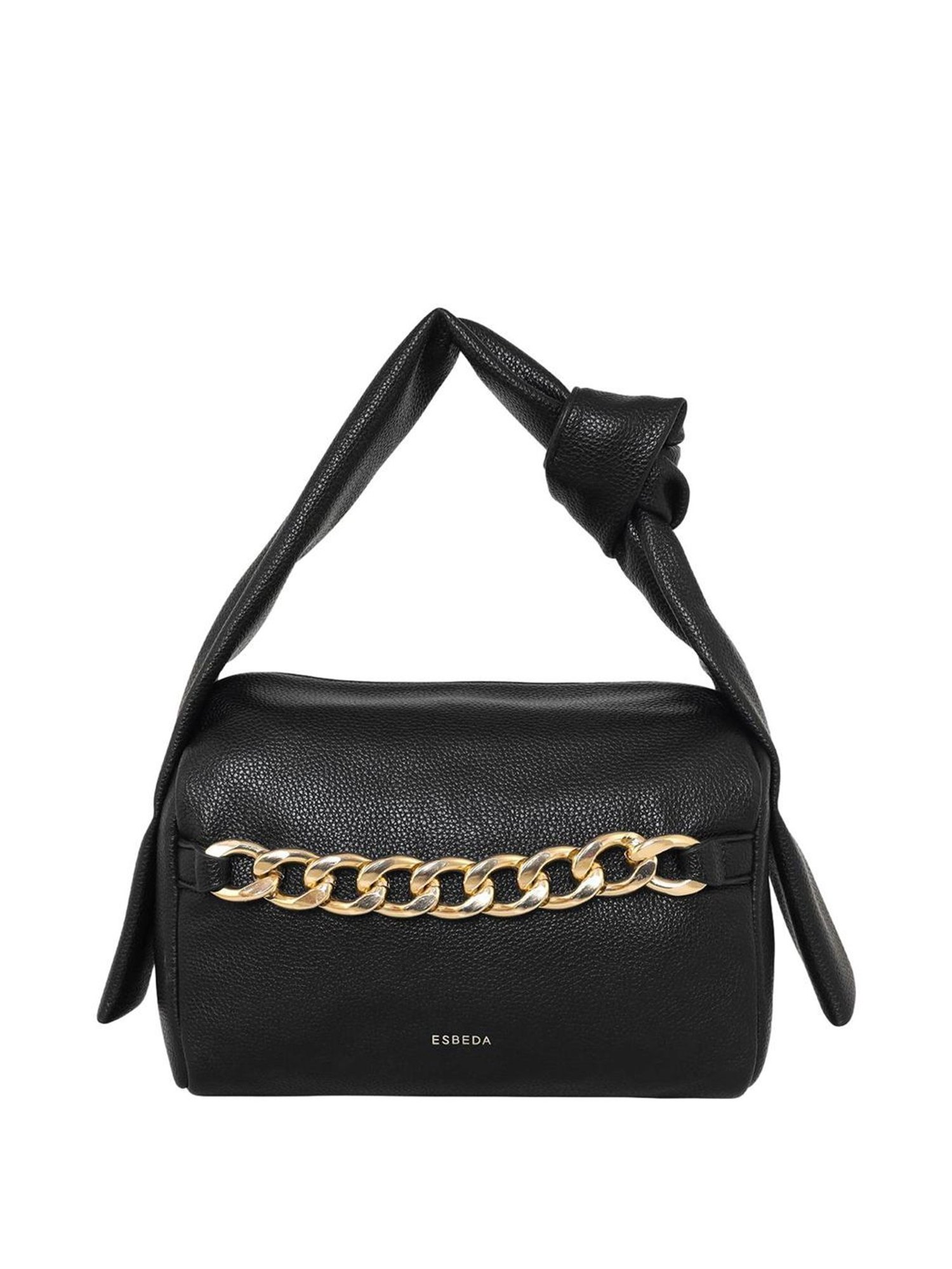 ESBEDA Dark Green Color Solid Pattern Top Handle handbag For Women