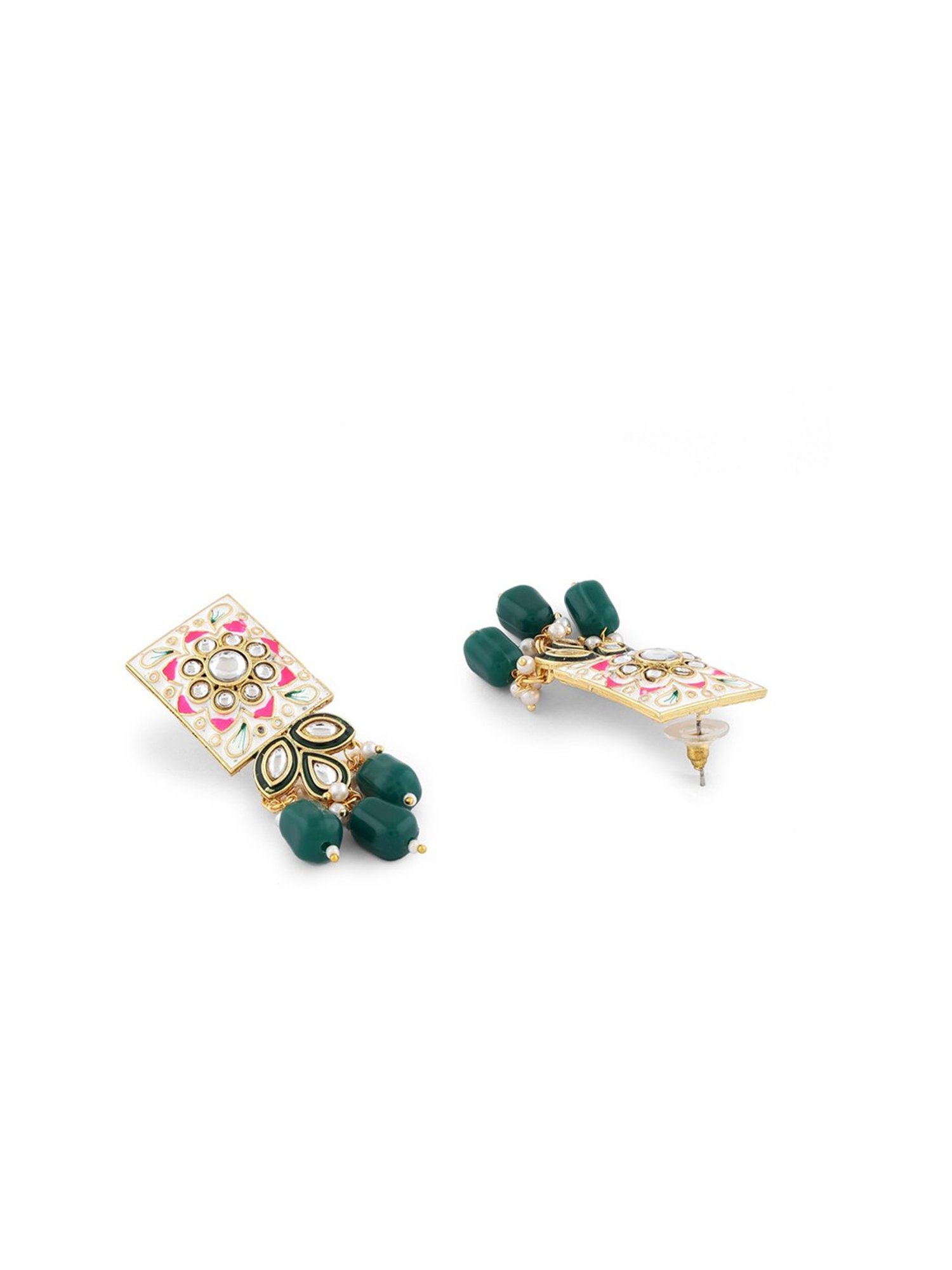 Buy Zaveri Pearls Women Gold Toned Floral Chandbalis Earrings - Earrings  for Women 19610126 | Myntra