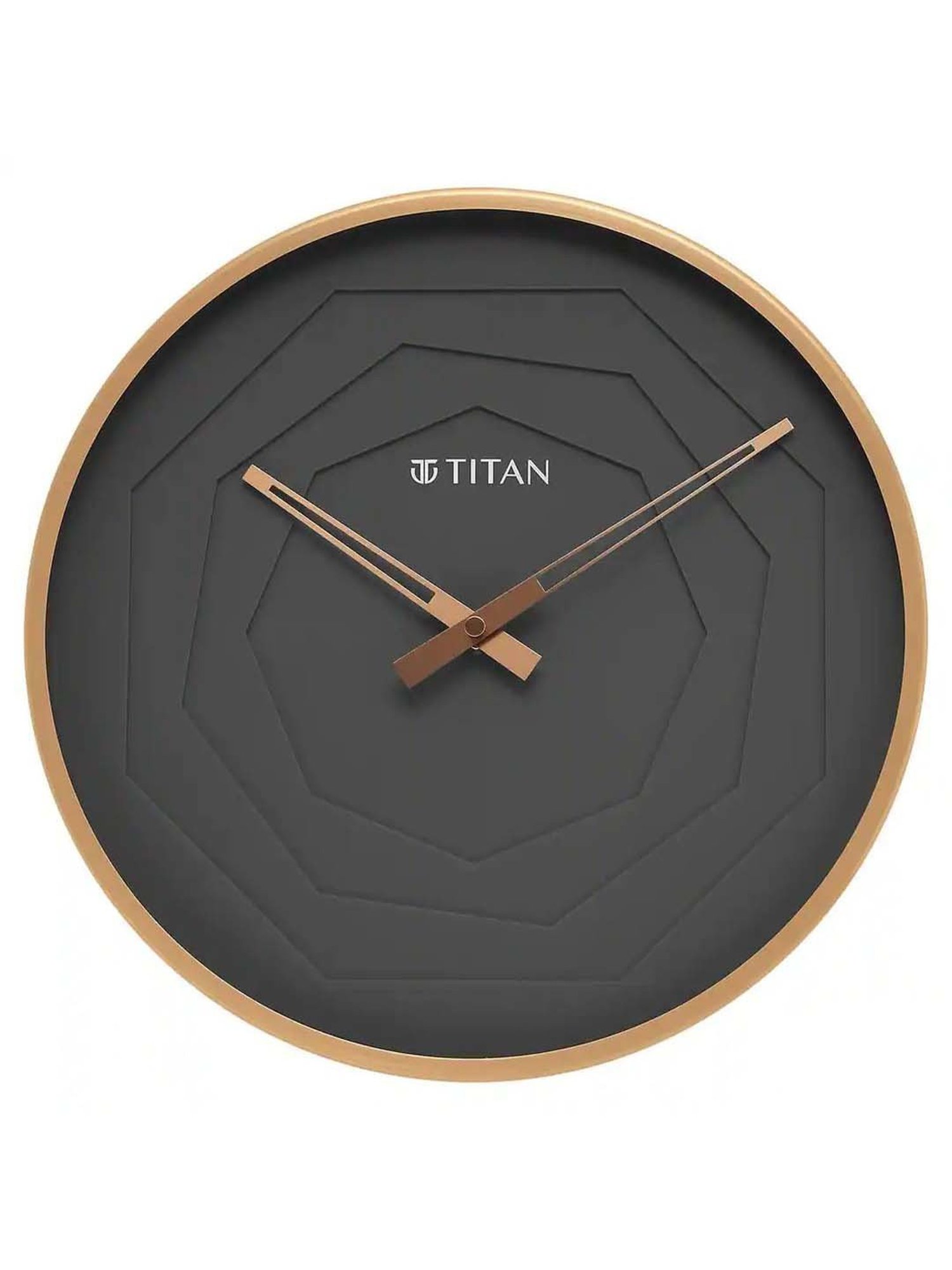 Titan Contemporary Black Wall Clock with a partly Semi-transparent Dia –  Krishna Watch